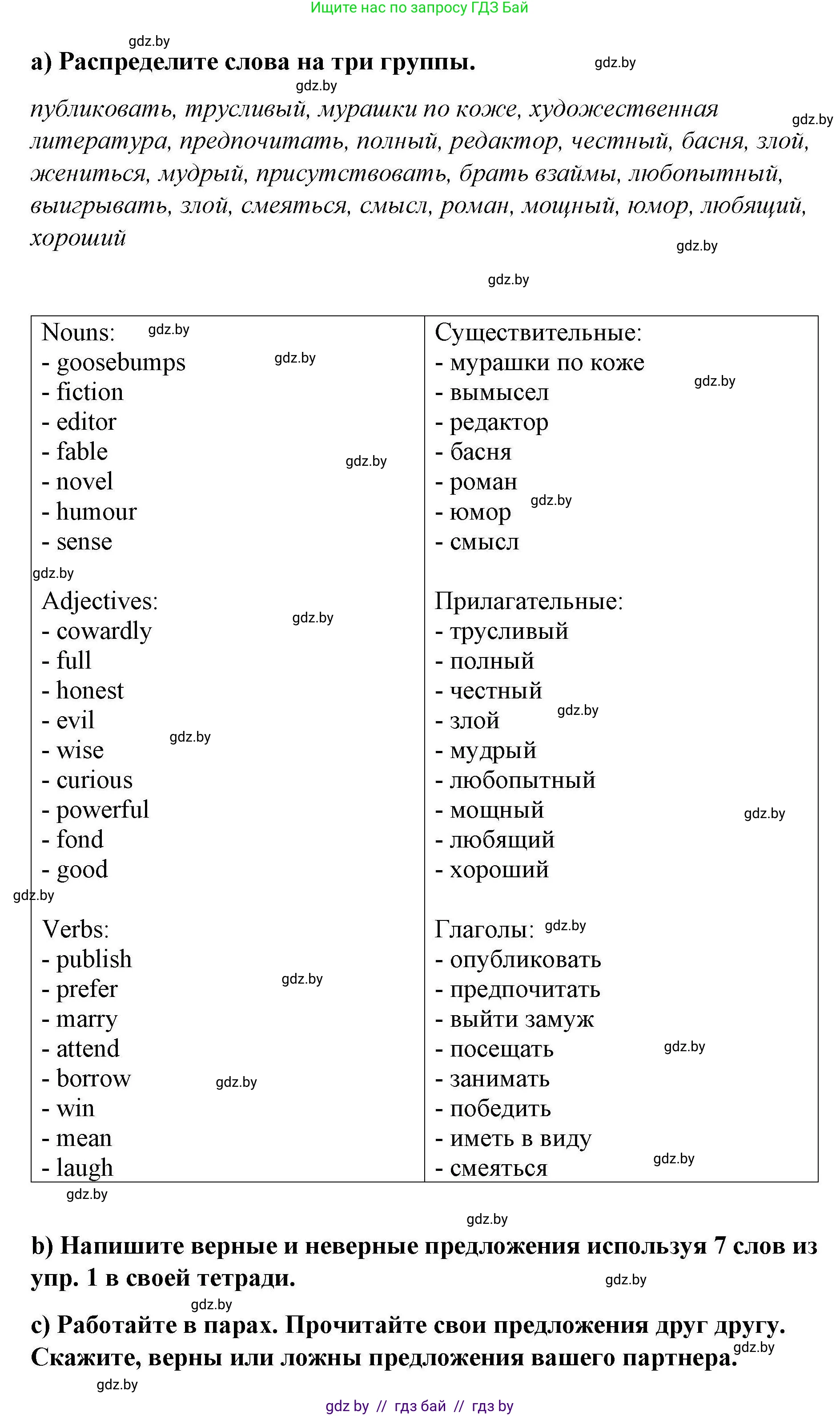 Английский язык (english), 6 класс Рабочая тетрадь (workbook), авторы: Демченко Наталья Валентиновна, Севрюкова Татьяна Юрьевна, Юхнель Наталья Валентиновна, Наумова Елена Георгиевна, Рыбалко О Н, Манешина А В, Маслёнченко Н А, Бушуева Эдите Владиславовна, издательство Аверсэв, Минск, 2020, зелёного цвета, Часть ( Part) 2, страница 98, номер 1, Решение 1