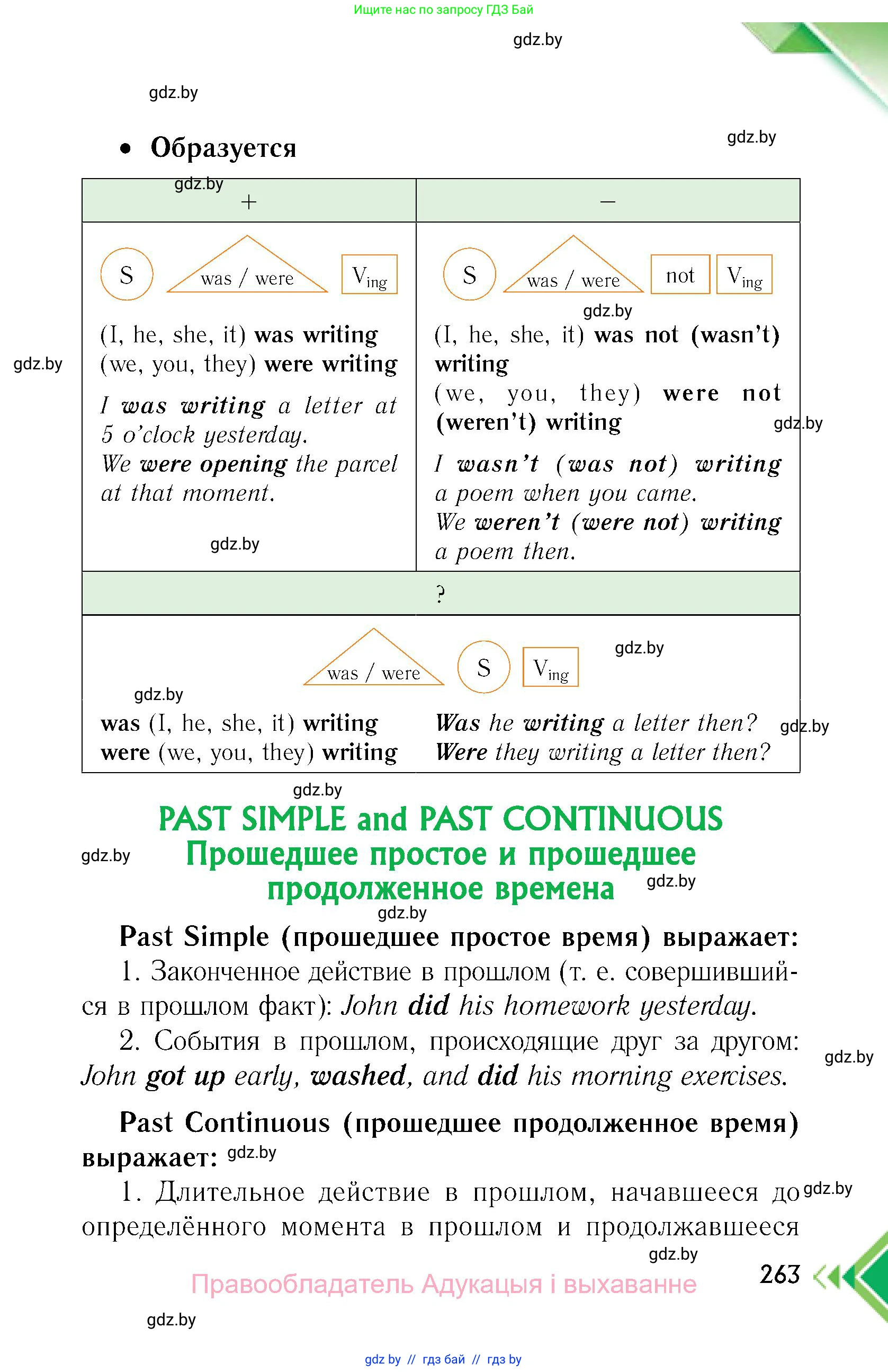 Английский язык (english), 6 класс Учебник, авторы: Юхнель Наталья Валентиновна, Наумова Елена Георгиевна, Малиновская Елена Александровна, издательство Адукацыя i выхаванне, Минск, 2021, страница 263