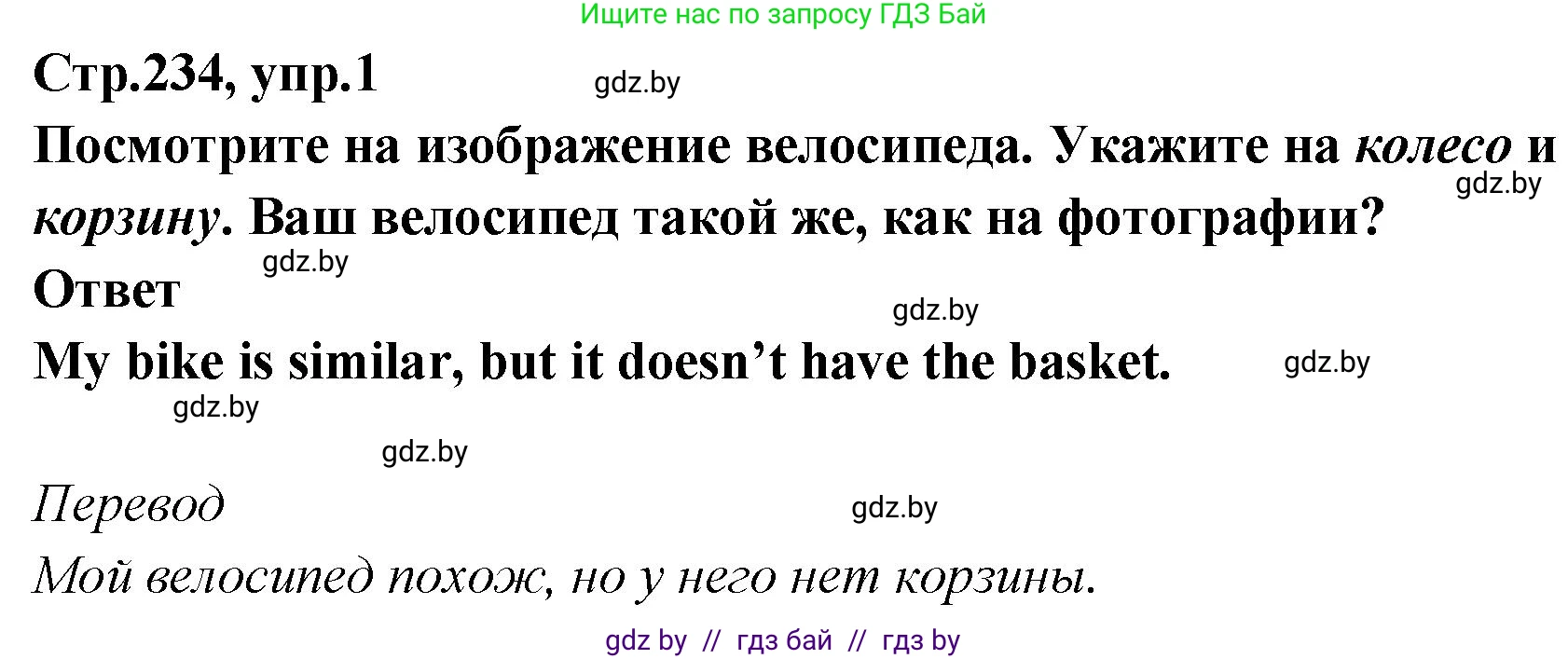 Английский язык (english), 6 класс Учебник, авторы: Юхнель Наталья Валентиновна, Наумова Елена Георгиевна, Малиновская Елена Александровна, издательство Адукацыя i выхаванне, Минск, 2021, страница 234, номер 1, Решение