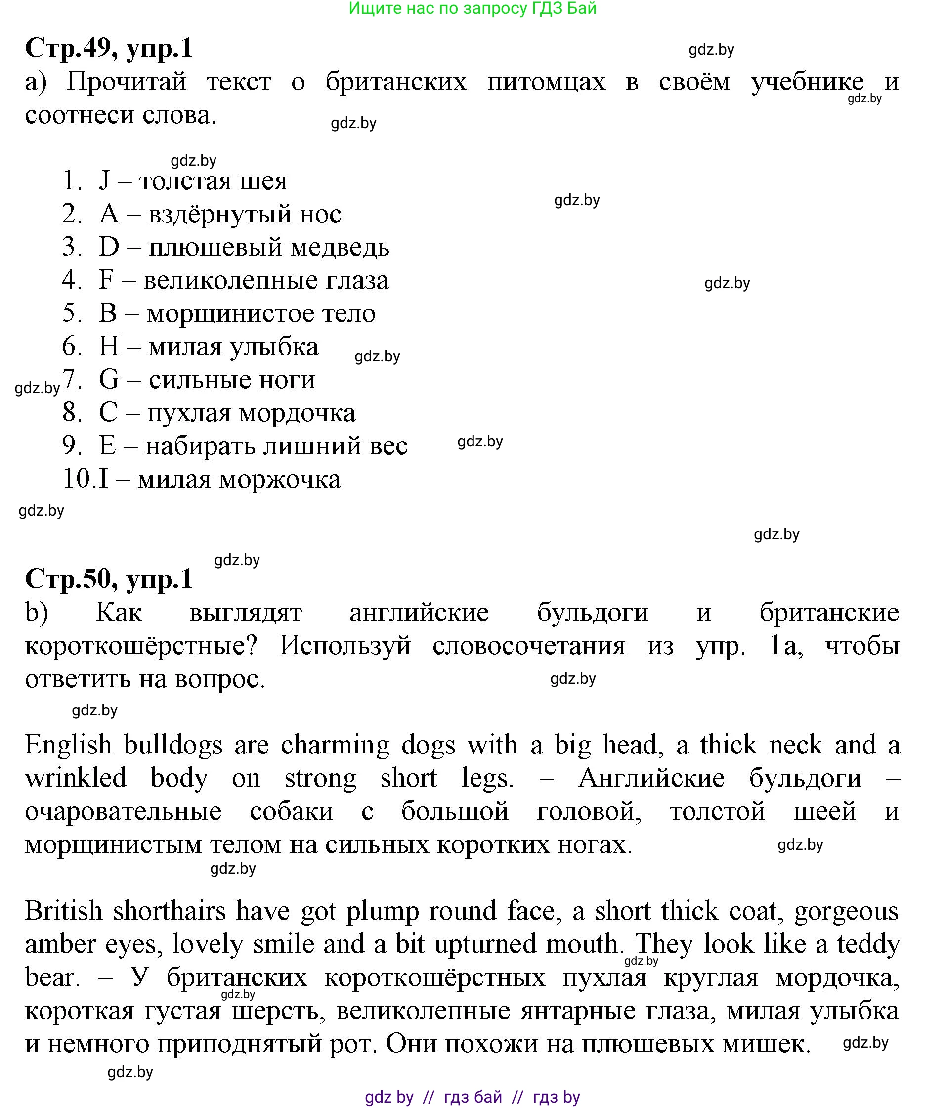 Английский язык (english), 7 класс Рабочая тетрадь (workbook), авторы: Демченко Наталья Валентиновна, Севрюкова Татьяна Юрьевна, Наумова Елена Георгиевна, Юхнель Наталья Валентиновна, Манешина А В, Маслёнченко Н А, Рыбалко О Н, издательство Аверсэв, Минск, 2021, голубого цвета, Часть ( Part) 1, страница 49, номер 1, Решение