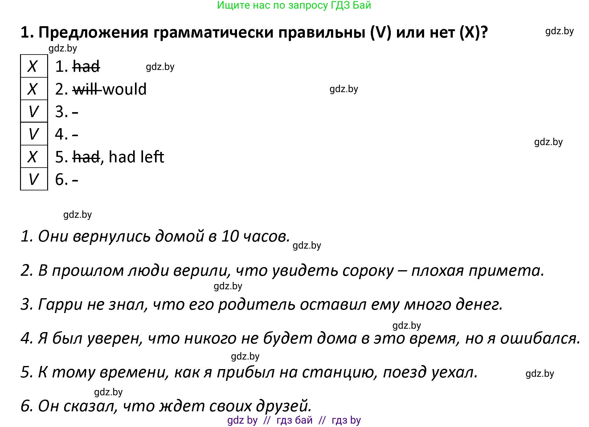 Английский язык (english), 8 класс Тетрадь по грамматике (grammar), авторы: Севрюкова Татьяна Юрьевна, Бушуева Эдите Владиславовна, Юхнель Наталья Валентиновна, издательство Аверсэв, Минск, 2021, салатового цвета, страница 79, номер 1, Решение
