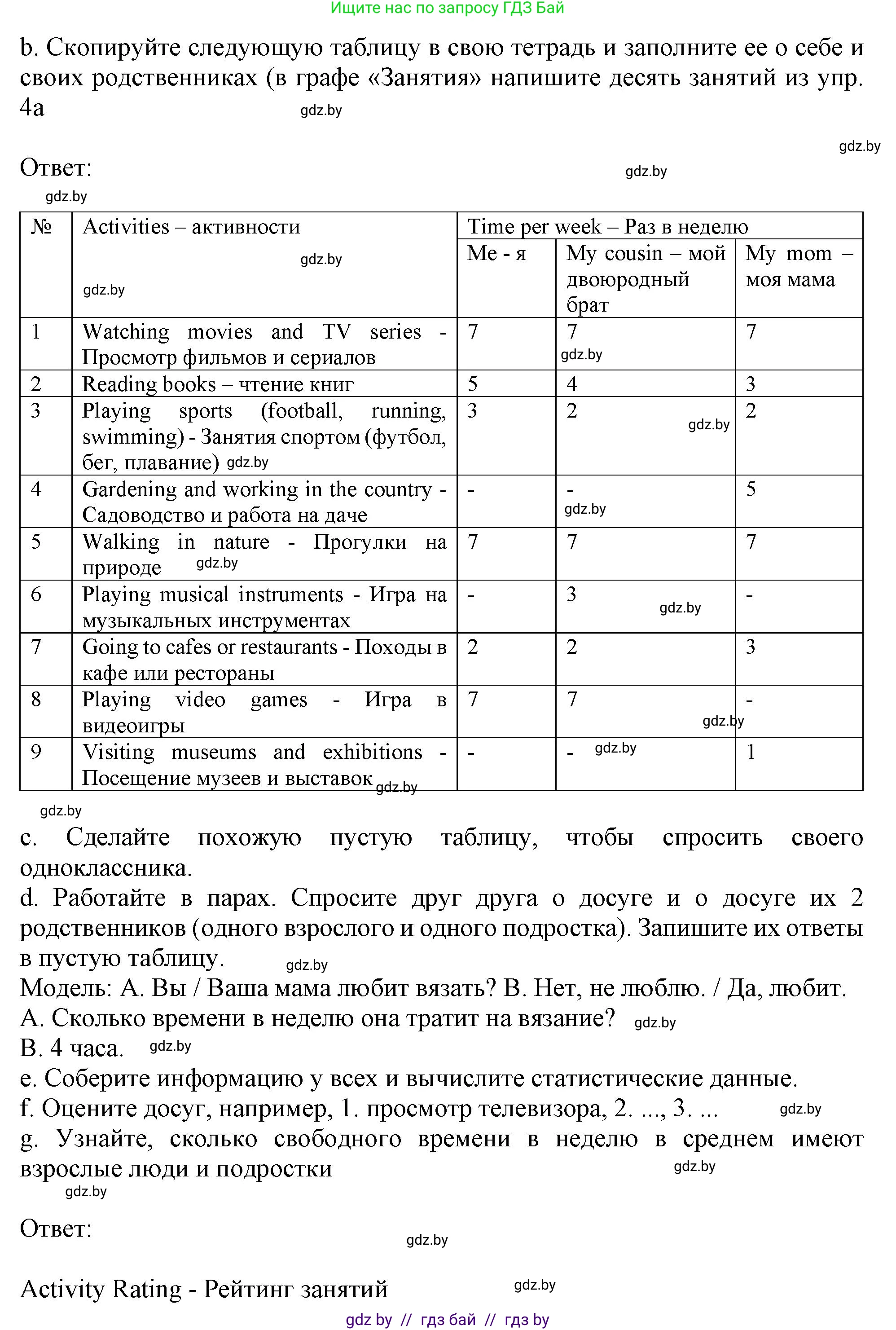 Английский язык (english), 9 класс Учебник (Student's book), авторы: Лапицкая Людмила Михайловна (Lapitskaya Ludmila), Демченко Наталья Валентиновна, Волков Андрей Валерьевич, Калишевич Алла Ивановна, Севрюкова Татьяна Юрьевна, Юхнель Наталья Валентиновна, издательство Вышэйшая школа, Минск, 2018, страница 206, номер 4, Решение 1 (продолжение 2)