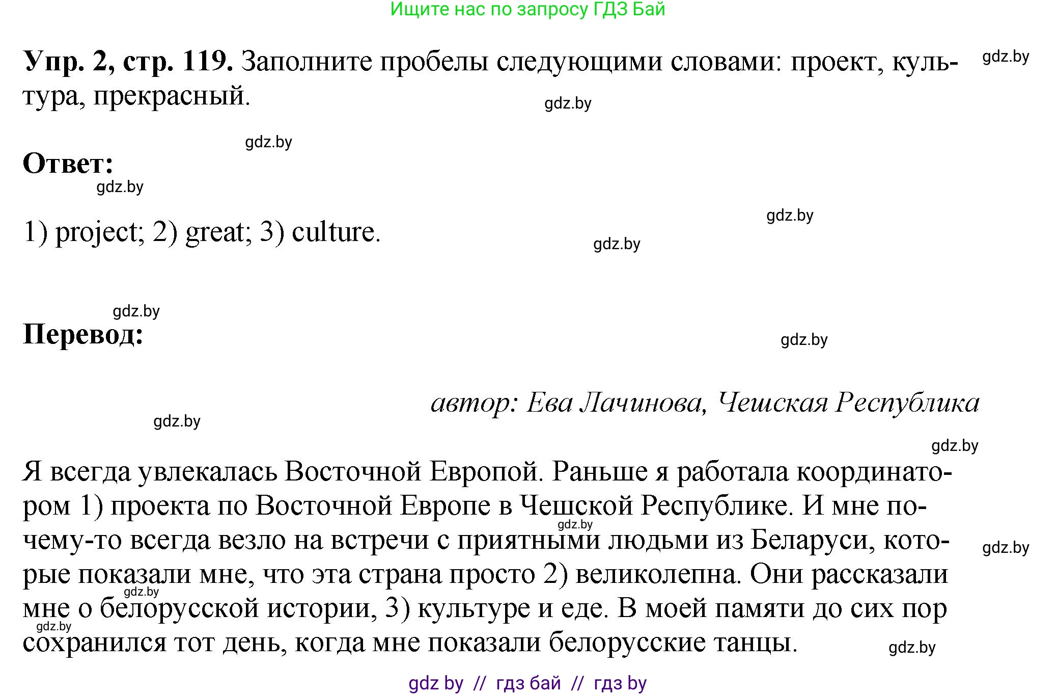 Английский язык (english), 10 класс рабочая тетрадь (activity book), авторы: Демченко Наталья Валентиновна, Бушуева Эдите Владиславовна, Юхнель Наталья Валентиновна, Севрюкова Татьяна Юрьевна, Лапицкая Людмила Михайловна (Lapitskaya Ludmila), издательство Аверсэв, Минск, 2022, голубого цвета, Часть ( Part) 2, страница 119, номер 2, Решение