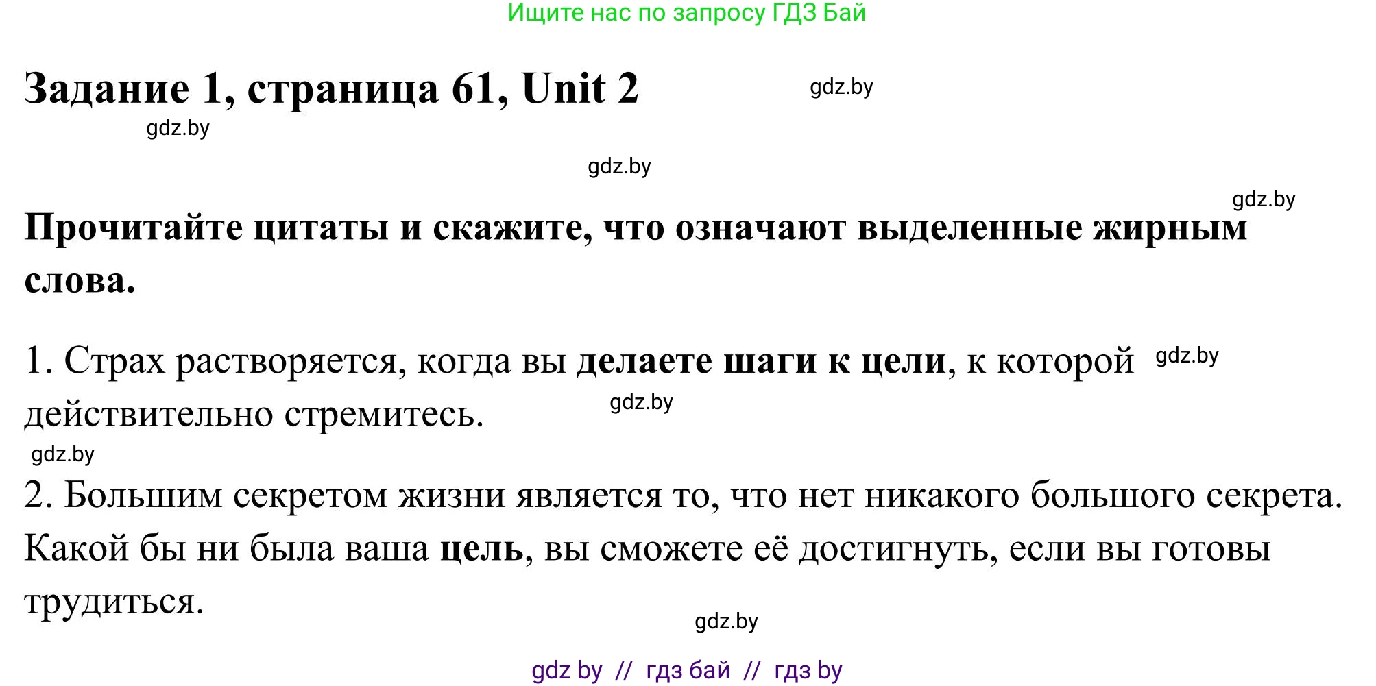 Английский язык (english), 10 класс Учебник (Student's book), авторы: Юхнель Наталья Валентиновна, Наумова Елена Георгиевна, Демченко Наталья Валентиновна, издательство Вышэйшая школа, Минск, 2019, страница 61, номер 1, Решение
