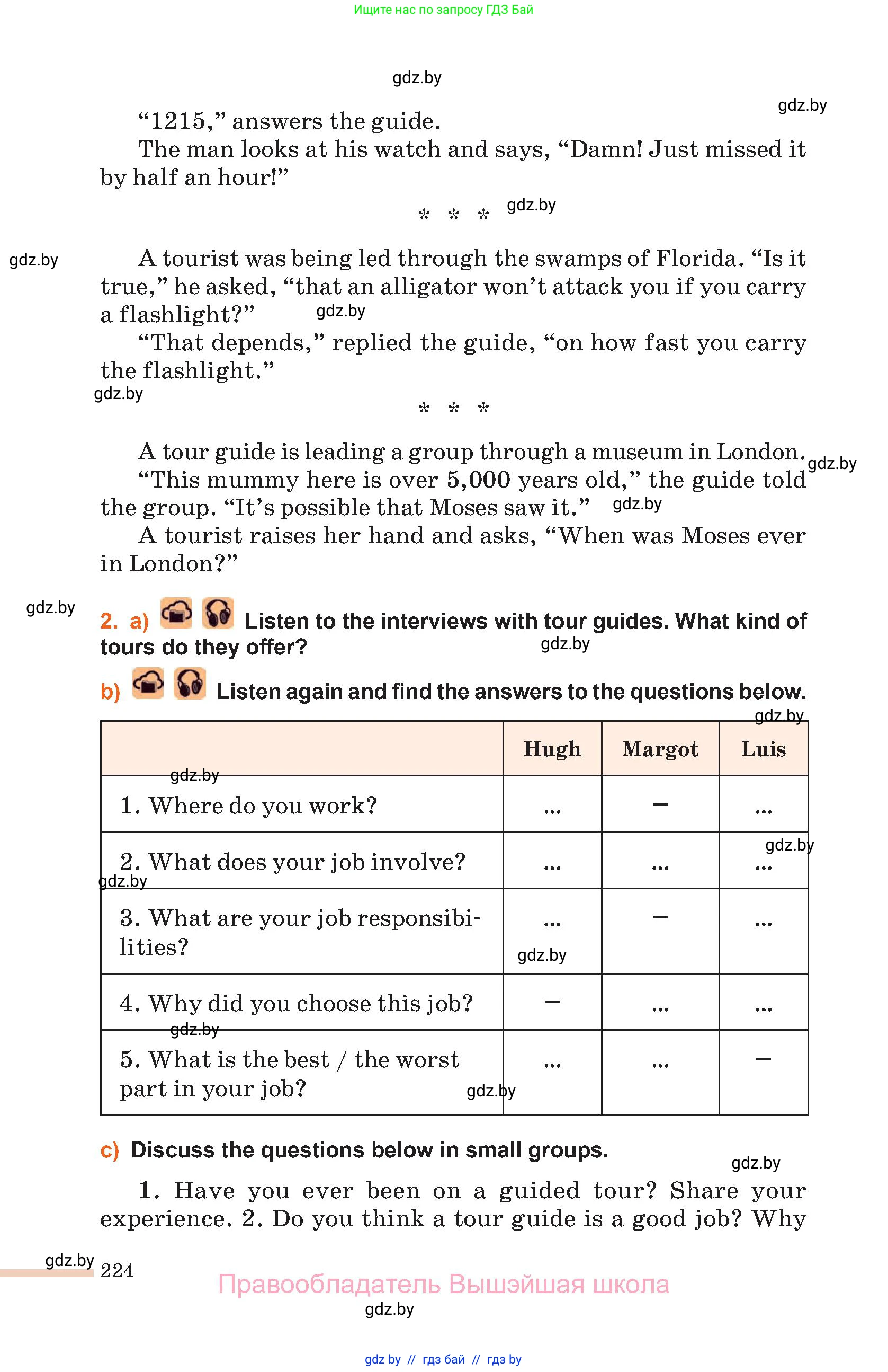 Английский язык (english), 11 класс Учебник (Student's book), авторы: Юхнель Наталья Валентиновна, Демченко Наталья Валентиновна, Романчук Вероника Романовна, Малиновская Елена Александровна, Севрюкова Татьяна Юрьевна, Бушуева Эдите Владиславовна, Наумова Елена Георгиевна, Яковчиц Т Н, издательство Вышэйшая школа, Минск, 2021, бирюзового цвета, страница 224