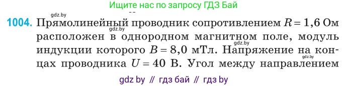 Физика, 10 класс Сборник задач, авторы: Дорофейчик Владимир Владимирович, Белая Ольга Николаевна, издательство Национальный институт образования, Минск, 2022, страница 223, номер 1004, Условие