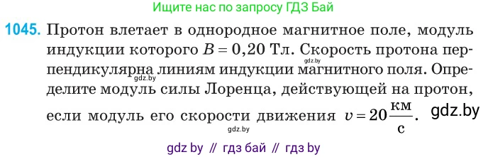 Физика, 10 класс Сборник задач, авторы: Дорофейчик Владимир Владимирович, Белая Ольга Николаевна, издательство Национальный институт образования, Минск, 2022, страница 236, номер 1045, Условие