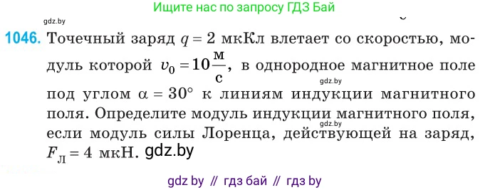 Физика, 10 класс Сборник задач, авторы: Дорофейчик Владимир Владимирович, Белая Ольга Николаевна, издательство Национальный институт образования, Минск, 2022, страница 236, номер 1046, Условие