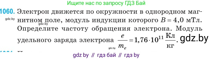 Физика, 10 класс Сборник задач, авторы: Дорофейчик Владимир Владимирович, Белая Ольга Николаевна, издательство Национальный институт образования, Минск, 2022, страница 239, номер 1060, Условие