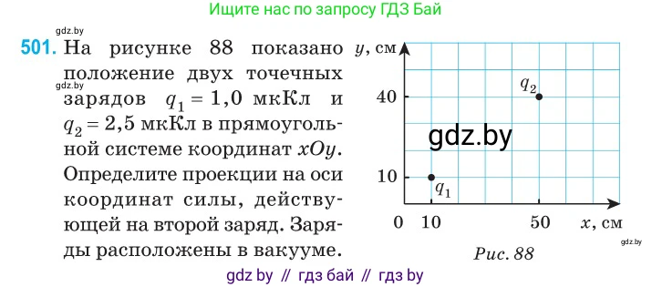 Физика, 10 класс Сборник задач, авторы: Дорофейчик Владимир Владимирович, Белая Ольга Николаевна, издательство Национальный институт образования, Минск, 2022, страница 106, номер 501, Условие