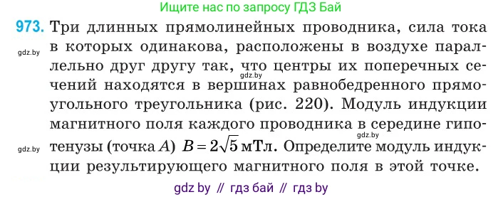 Физика, 10 класс Сборник задач, авторы: Дорофейчик Владимир Владимирович, Белая Ольга Николаевна, издательство Национальный институт образования, Минск, 2022, страница 216, номер 973, Условие