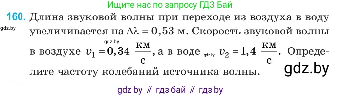 Физика, 11 класс Сборник задач, авторы: Дорофейчик Владимир Владимирович, Силенков Михаил Анатольевич, издательство Национальный институт образования, Минск, 2023, страница 49, номер 160, Условие