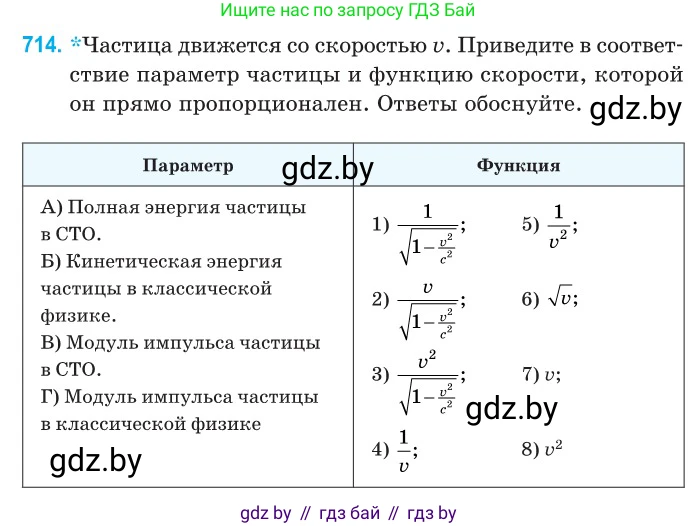 Физика, 11 класс Сборник задач, авторы: Дорофейчик Владимир Владимирович, Силенков Михаил Анатольевич, издательство Национальный институт образования, Минск, 2023, страница 210, номер 714, Условие