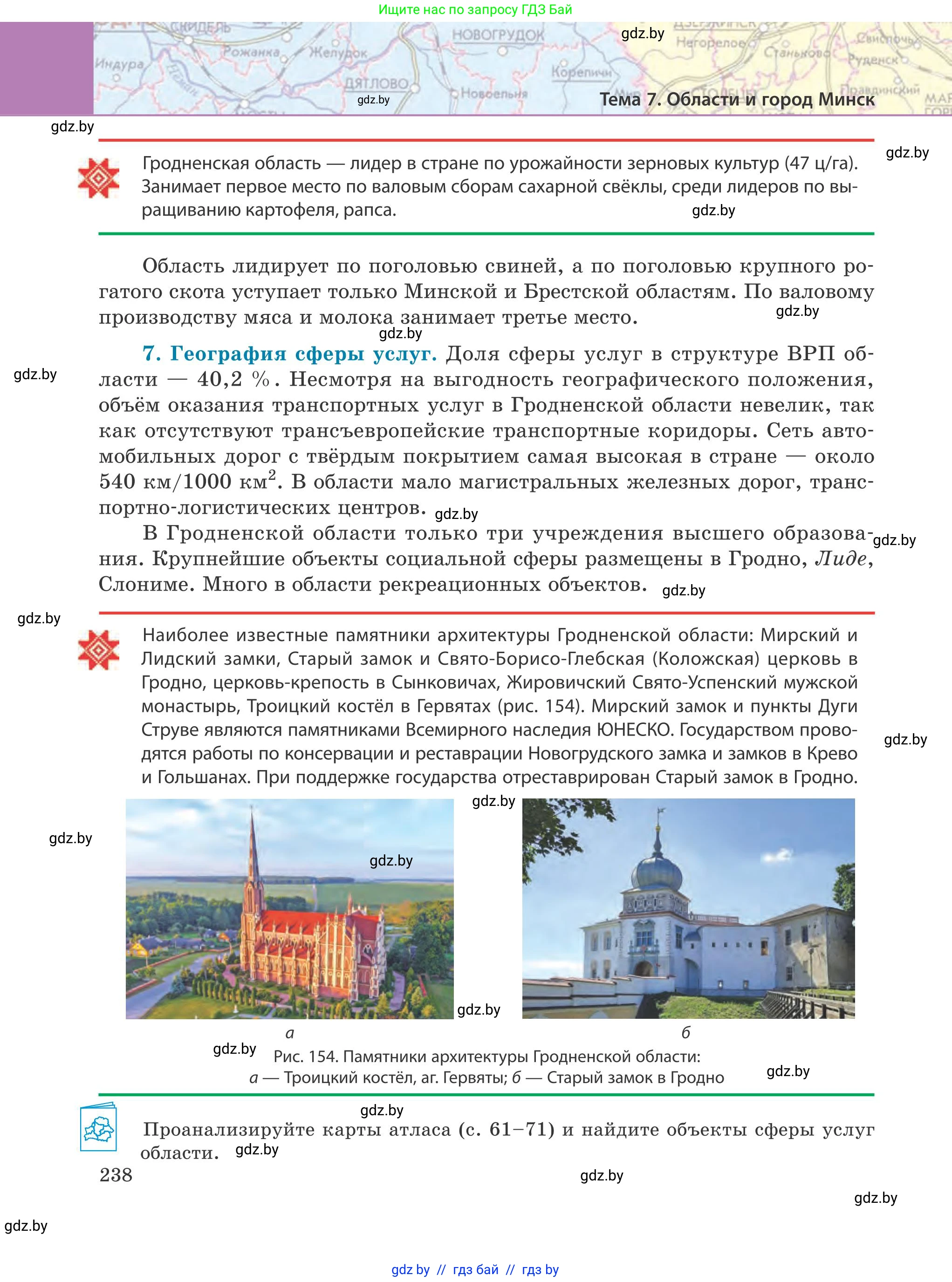 География, 9 класс Учебник, авторы: Брилевский Михаил Николаевич, Климович Алеся Владимировна, издательство Адукацыя i выхаванне, Минск, 2025, страница 238