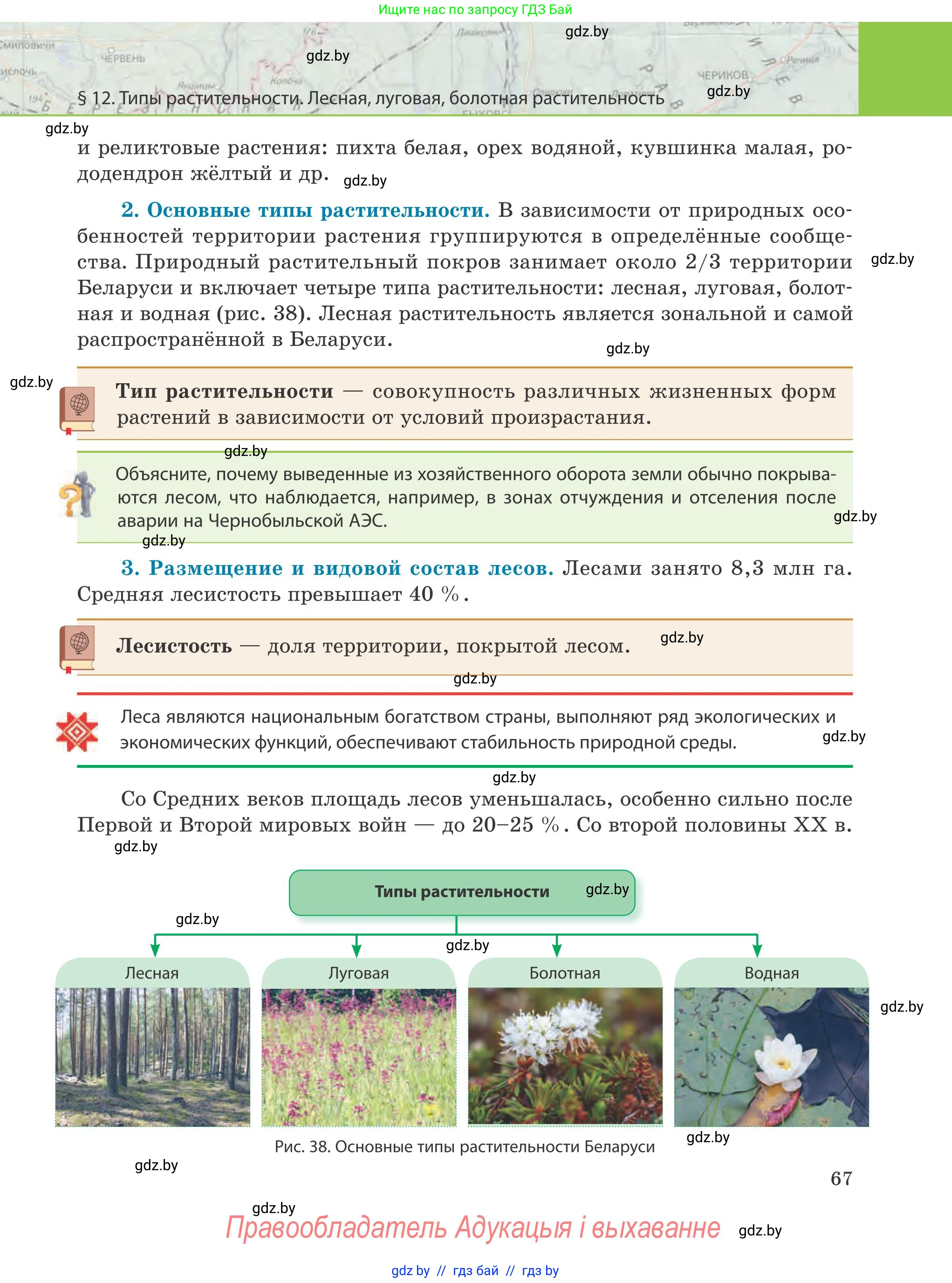 География, 9 класс Учебник, авторы: Брилевский Михаил Николаевич, Климович Алеся Владимировна, издательство Адукацыя i выхаванне, Минск, 2025, страница 67