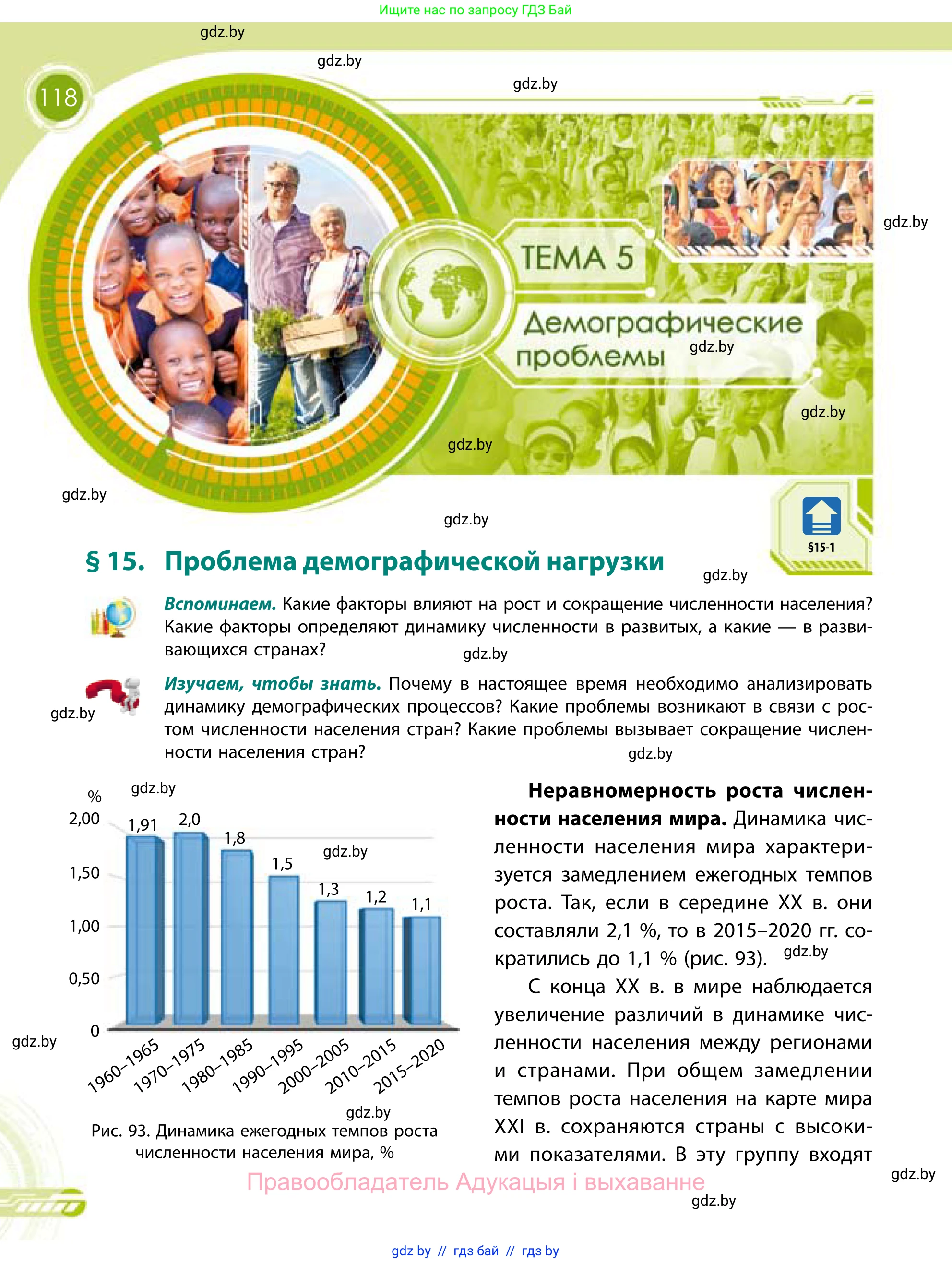 География, 11 класс Учебник, авторы: Витченко Александр Николаевич, Антипова Екатерина Анатольевна, Гузова Ольга Николаевна, издательство Адукацыя i выхаванне, Минск, 2021, страница 118