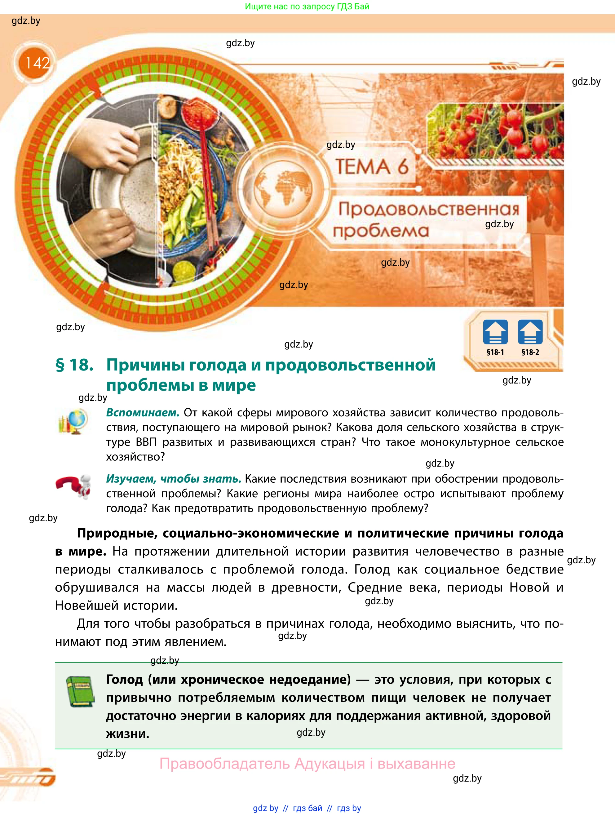 География, 11 класс Учебник, авторы: Витченко Александр Николаевич, Антипова Екатерина Анатольевна, Гузова Ольга Николаевна, издательство Адукацыя i выхаванне, Минск, 2021, страница 142