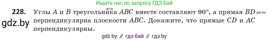 Геометрия, 10 класс Учебник, авторы: Латотин Леонид Александрович, Чеботаревский Борис Дмитриевич, Горбунова Ирина Владимировна, издательство Адукацыя i выхаванне, Минск, 2020, белого цвета, страница 94, номер 228, Условие