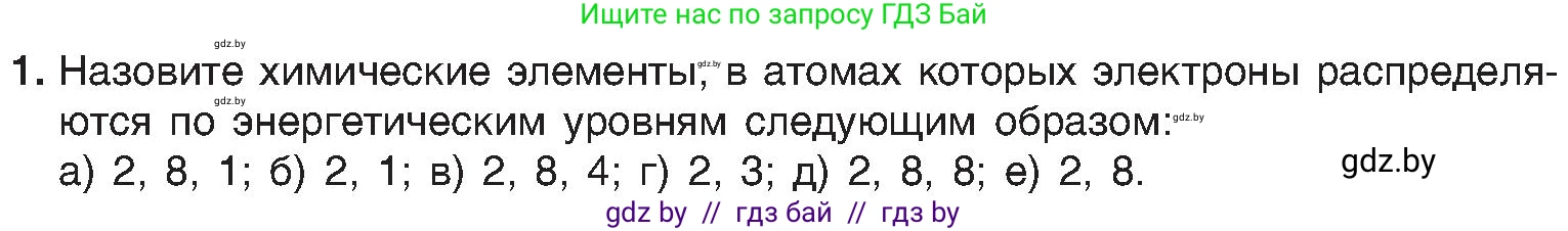 Химия, 8 класс Учебник, авторы: Шиманович Игорь Евгеньевич, Красицкий Василий Анатольевич, Сечко Ольга Ивановна, Хвалюк Виктор Николаевич, издательство Адукацыя i выхаванне, Минск, 2024, страница 162, номер 1, Условие