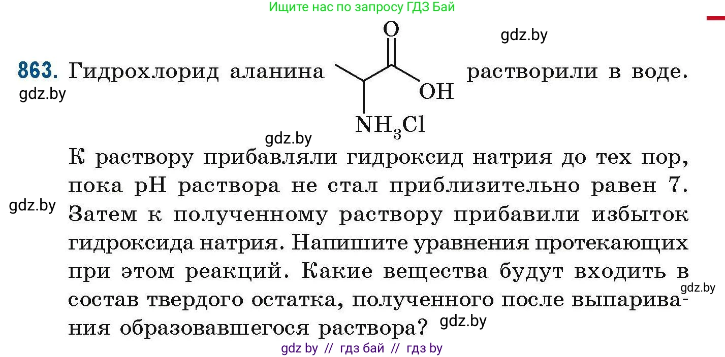 Химия, 10 класс Сборник задач, авторы: Матулис Вадим Эдвардович, Матулис Виталий Эдвардович, Колевич Татьяна Александровна, издательство Национальный институт образования, Минск, 2021, страница 205, номер 863, Условие