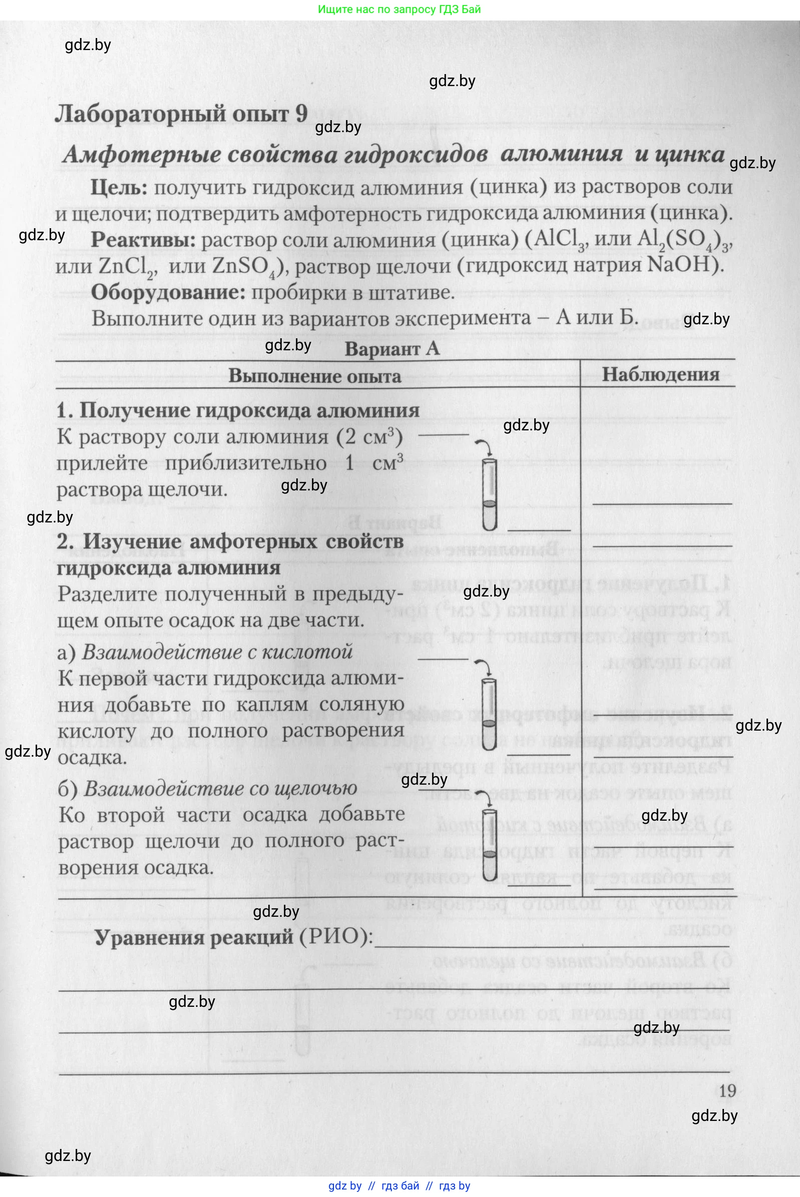 Химия, 11 класс Тетрадь для практических работ, автор: Борушко Ирина Ивановна, издательство Сэр-Вит, Минск, 2022, оранжевого цвета, Часть 2, страница 19