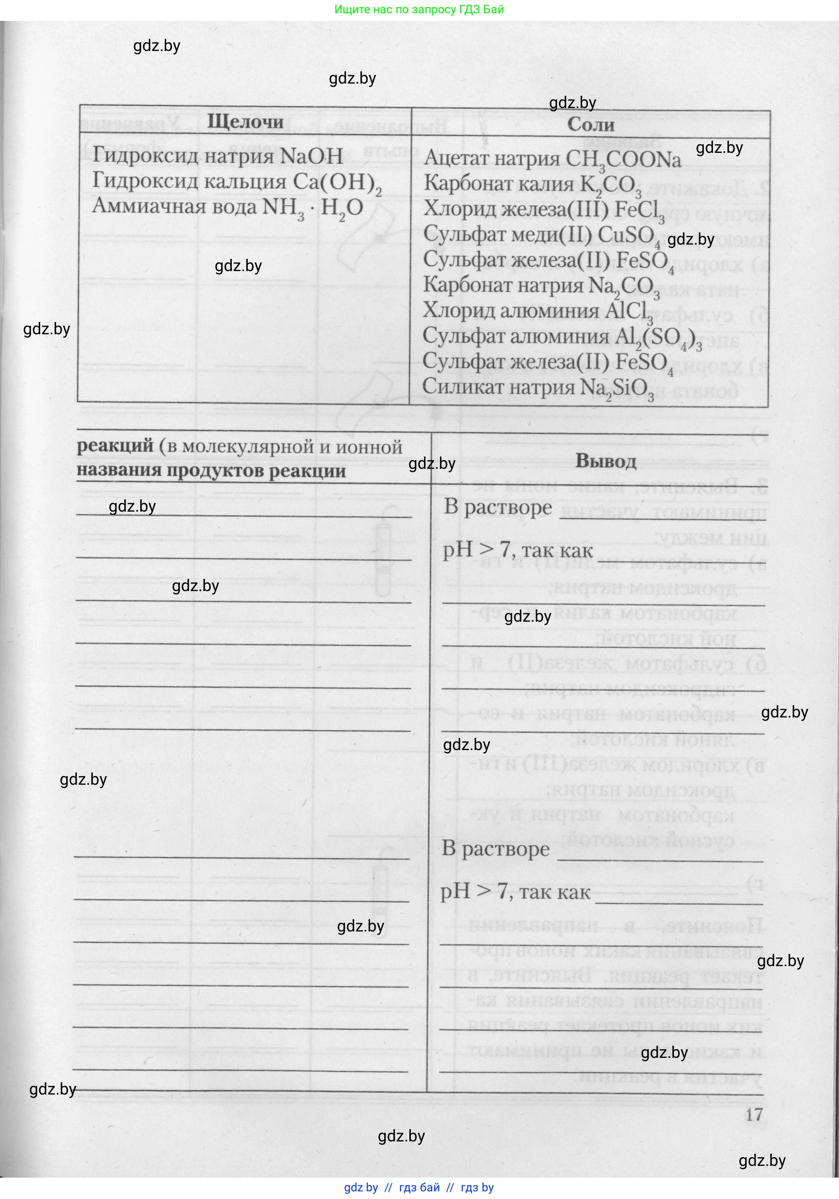 Химия, 11 класс Тетрадь для практических работ, автор: Борушко Ирина Ивановна, издательство Сэр-Вит, Минск, 2021, розового цвета, страница 17