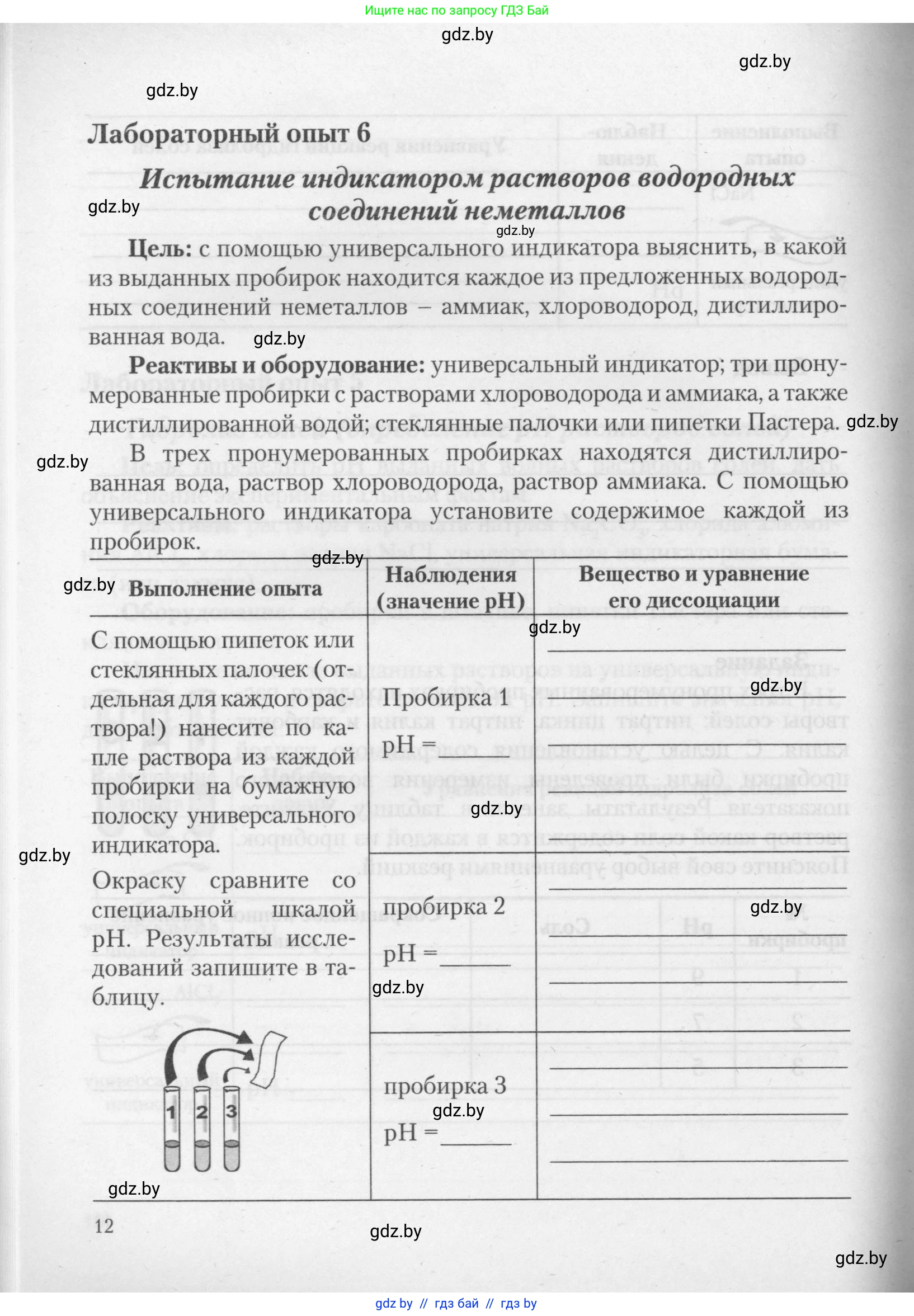 Химия, 11 класс Тетрадь для практических работ, автор: Борушко Ирина Ивановна, издательство Сэр-Вит, Минск, 2021, розового цвета, Часть 2, страница 12