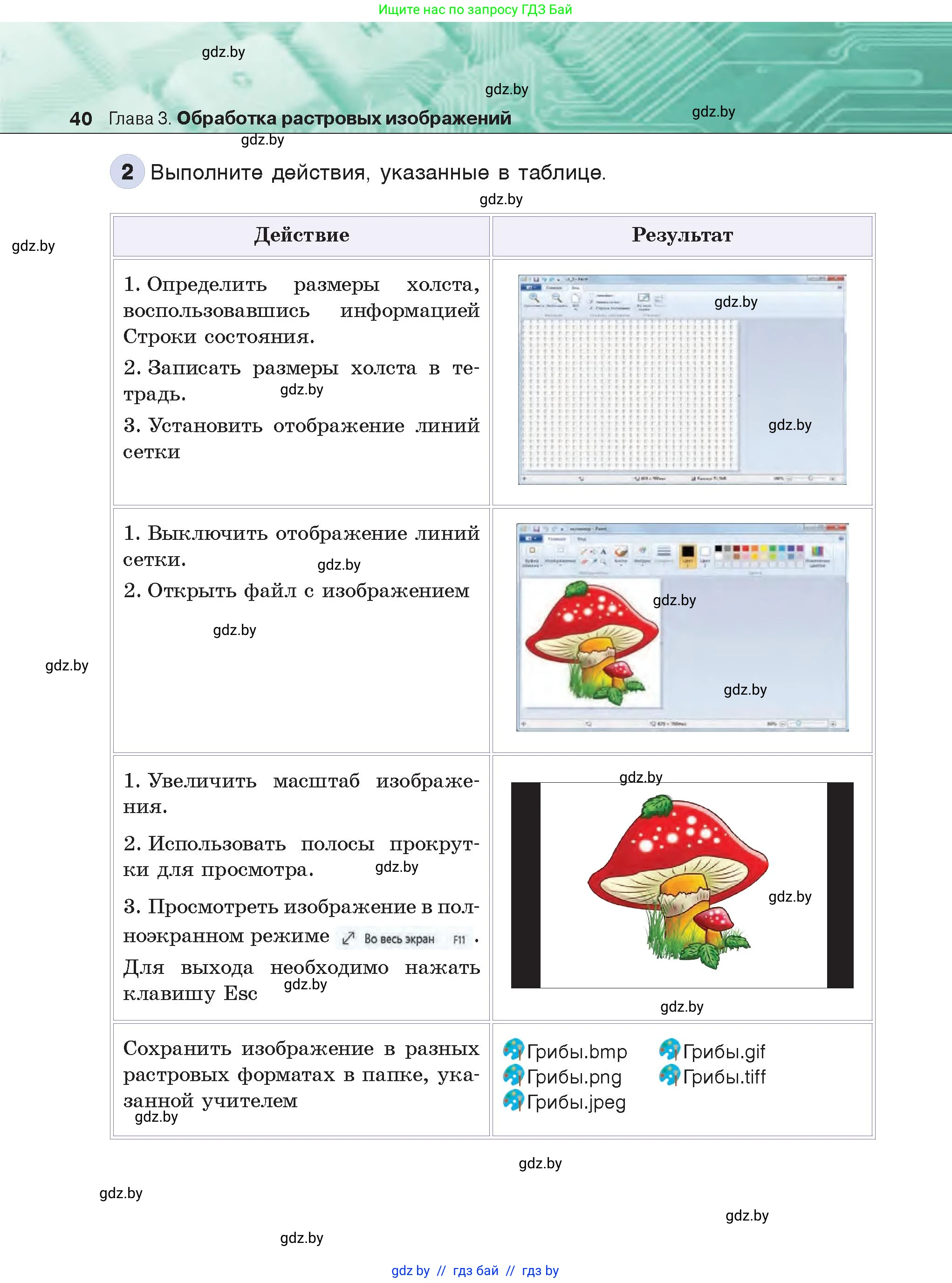 Информатика, 6 класс Учебник, авторы: Котов Владимир Михайлович, Макарова Нина Петровна, Лапо Анжелика Ивановна, Войтехович Елена Николаевна, издательство Народная асвета, Минск, 2024, бирюзового цвета, страница 40