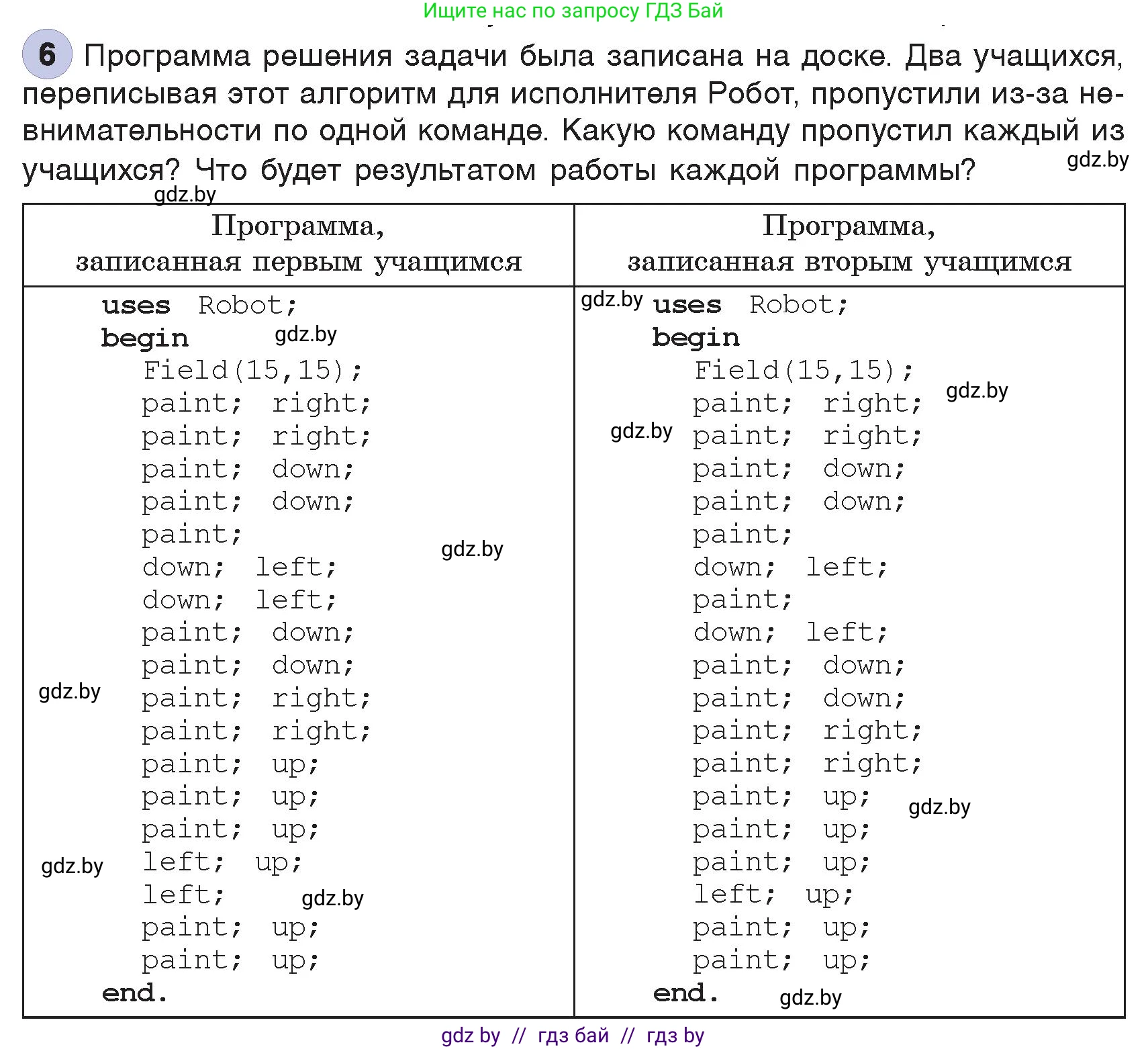 Информатика, 7 класс Учебник, авторы: Котов Владимир Михайлович, Лапо Анжелика Ивановна, Войтехович Елена Николаевна, издательство Народная асвета, Минск, 2017, страница 60, номер 6, Условие