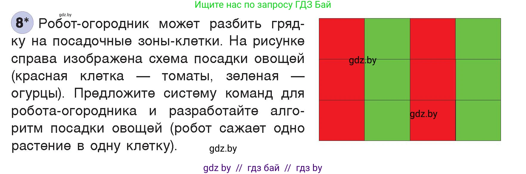 Информатика, 7 класс Учебник, авторы: Котов Владимир Михайлович, Лапо Анжелика Ивановна, Войтехович Елена Николаевна, издательство Народная асвета, Минск, 2017, страница 61, номер 8, Условие