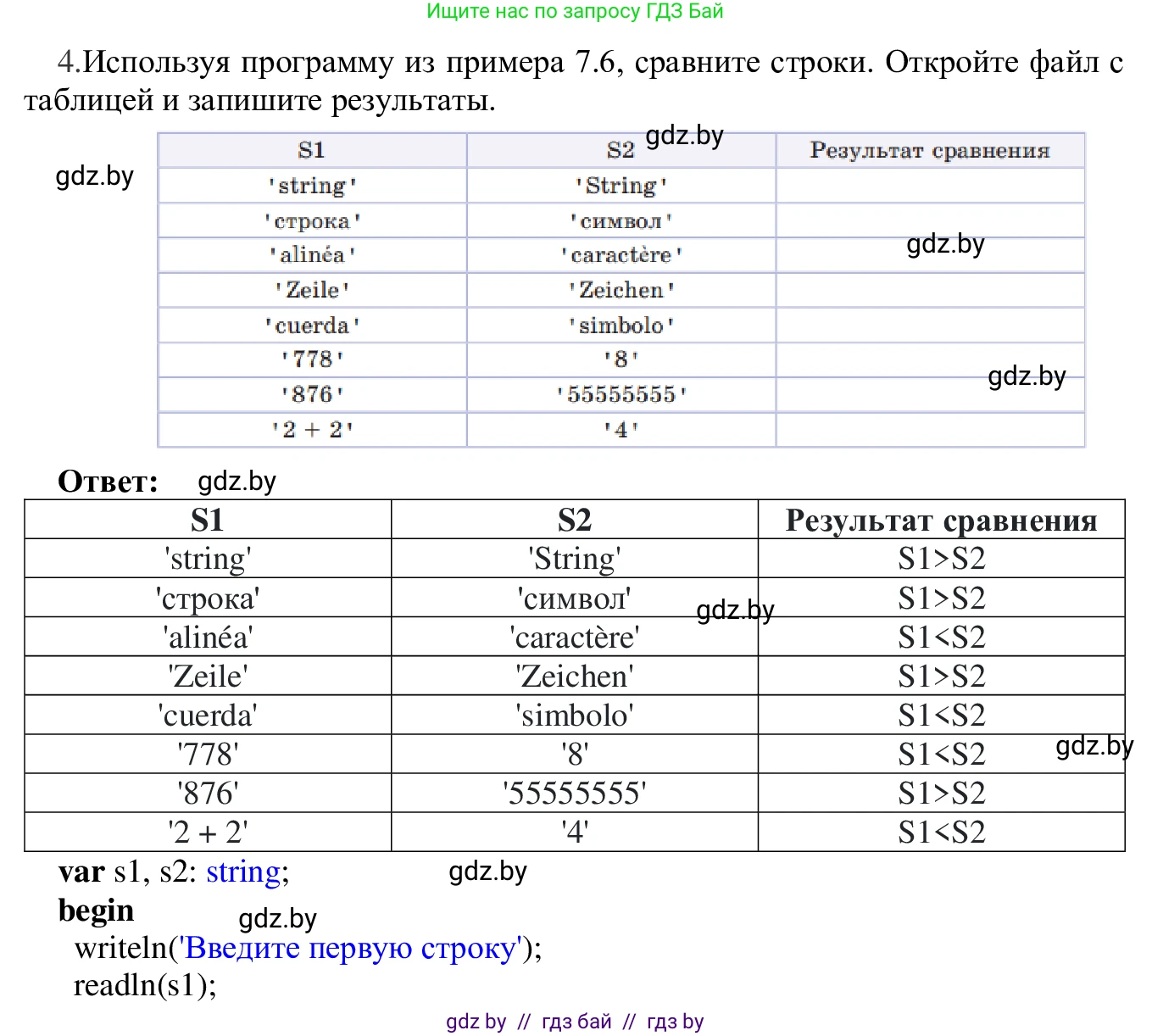Информатика, 9 класс Учебник, авторы: Котов Владимир Михайлович, Лапо Анжелика Ивановна, Быкадоров Юрий Александрович, Войтехович Елена Николаевна, издательство Народная асвета, Минск, 2019, голубого цвета, страница 41, номер 4, Решение