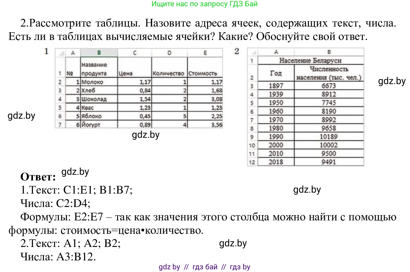 Информатика, 9 класс Учебник, авторы: Котов Владимир Михайлович, Лапо Анжелика Ивановна, Быкадоров Юрий Александрович, Войтехович Елена Николаевна, издательство Народная асвета, Минск, 2019, голубого цвета, страница 68, номер 2, Решение