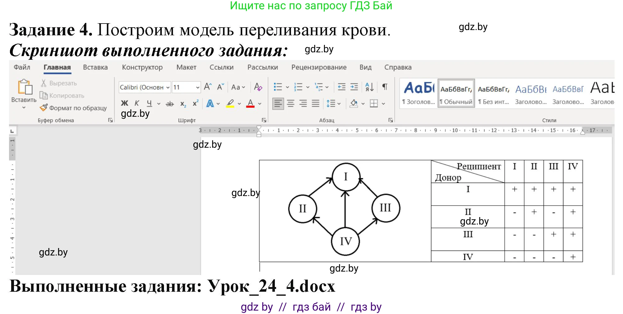 Информатика, 9 класс рабочая тетрадь, автор: Овчинникова Лариса Генадьевна, издательство Аверсэв, Минск, 2019, голубого цвета, страница 86, номер 4, Решение
