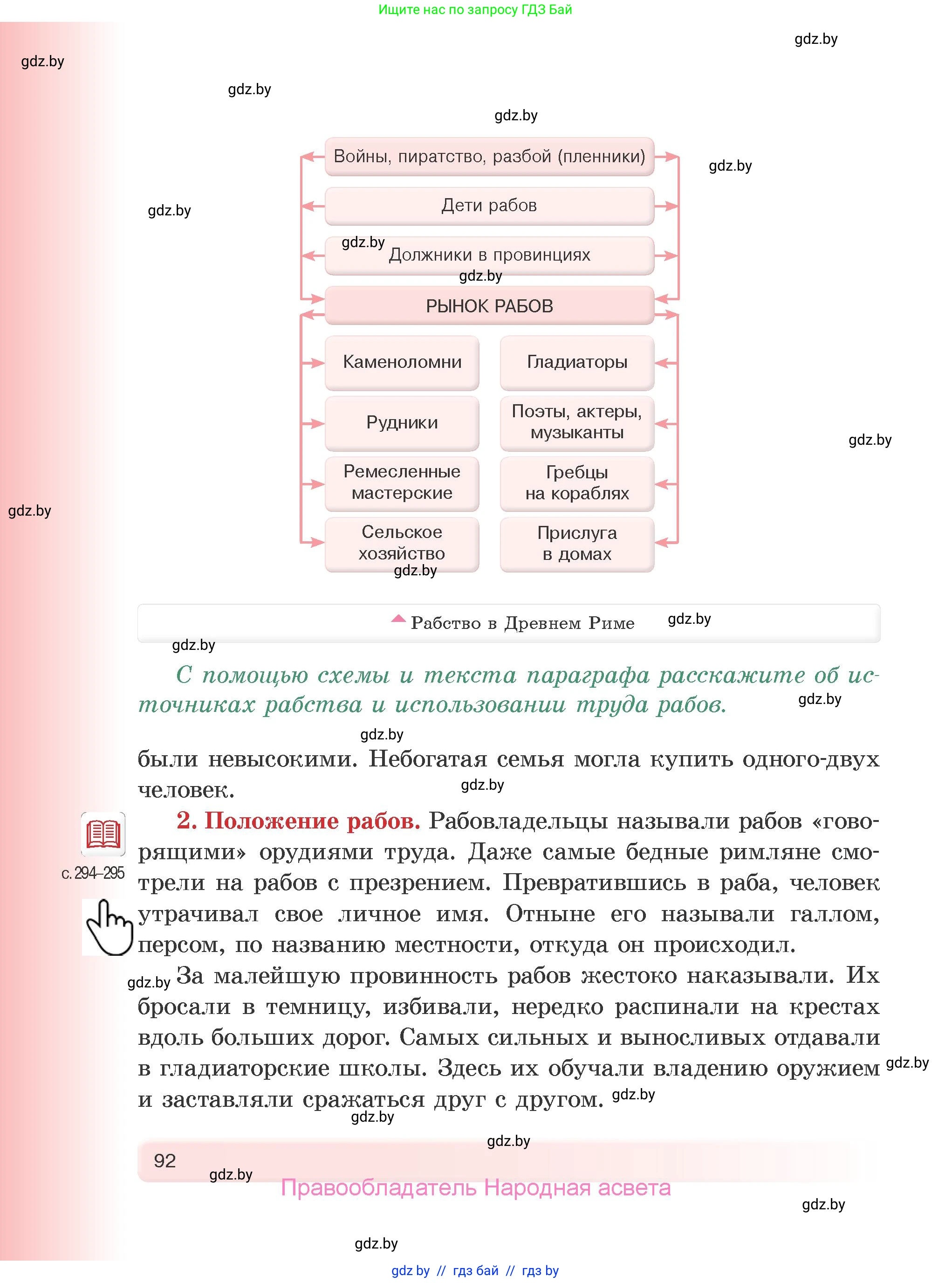 История Древнего мира, 5 класс Учебник, авторы: Кошелев Владимир Сергеевич, Прохоров Андрей Аркадьевич, Перзашкевич Олег Валерьевич, Журавлевич Ольга Георгиевна, издательство Народная асвета, Минск, 2019, коричневого цвета, Часть 2, страница 92