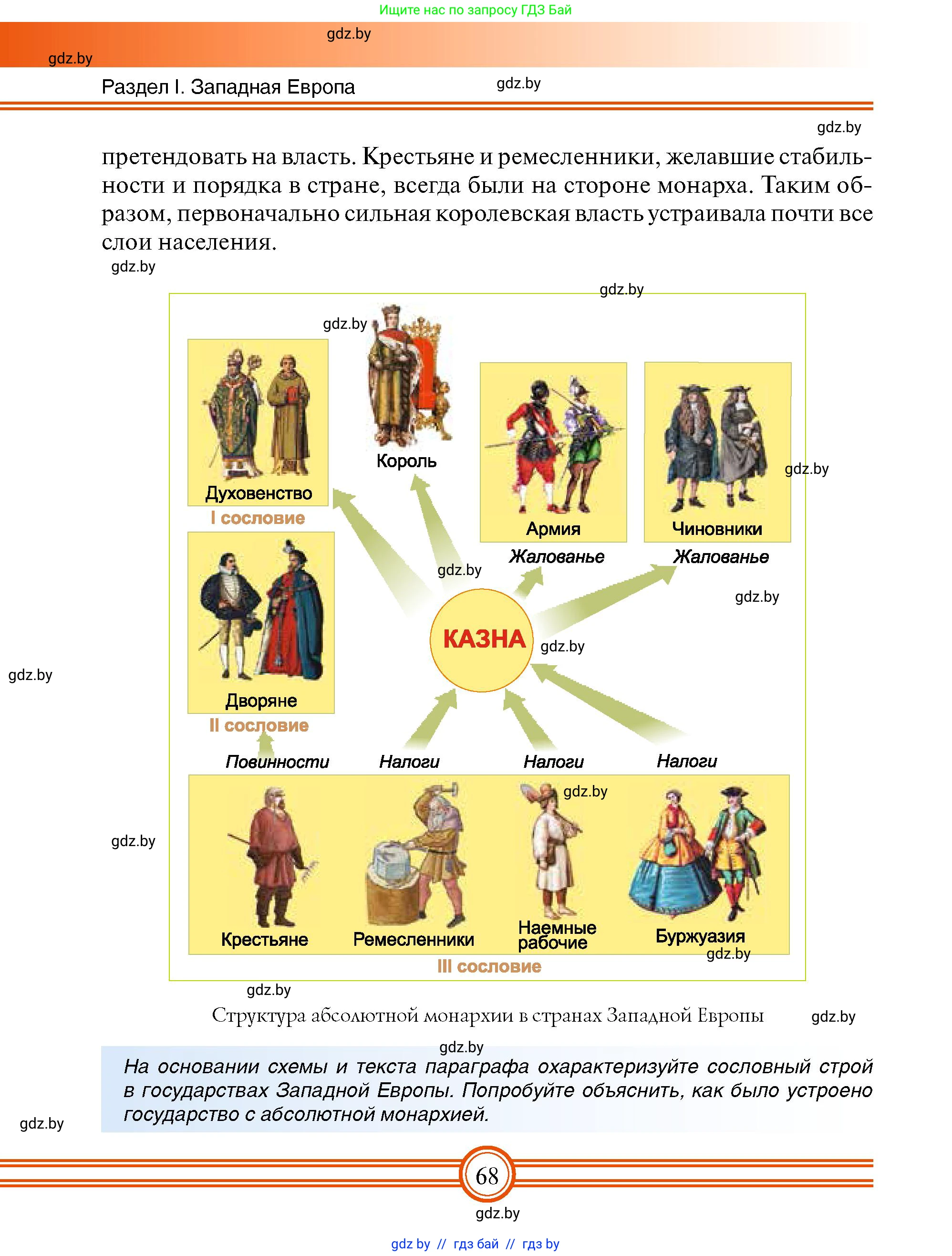 Всемирная история, 7 класс Учебник, авторы: Кошелев Владимир Сергеевич, Кошелева Наталья Владимировна, издательство Издательский центр БГУ, Минск, 2024, красного цвета, страница 68