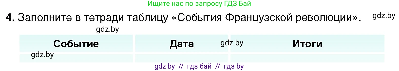 Всемирная история, 7 класс Учебник, авторы: Кошелев Владимир Сергеевич, Кошелева Наталья Владимировна, издательство Издательский центр БГУ, Минск, 2024, красного цвета, страница 110, номер 4, Условие