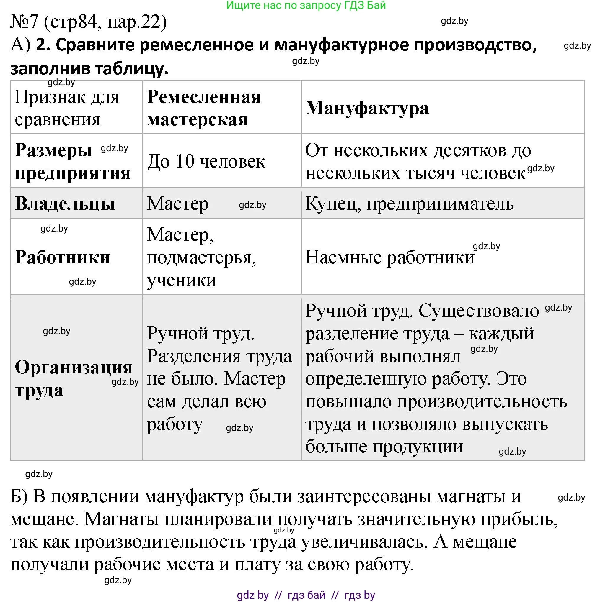 История Беларуси (Гісторыя Беларусі), 7 класс рабочая тетрадь, авторы: Панов Сергей Вениаминович, Ганущенко Надежда Николаевна, издательство Аверсэв, Минск, 2018, голубого цвета, страница 84, номер 7, Решение