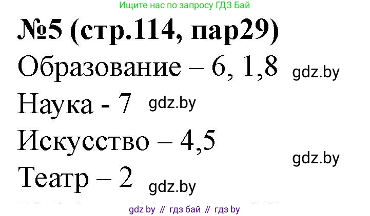 История Беларуси (Гісторыя Беларусі), 7 класс рабочая тетрадь, авторы: Скепьян Анастасия Анатольевна, Кравченко Ольга Викторовна, издательство Аверсэв, Минск, 2018, бежевого цвета, страница 114, номер 5, Решение