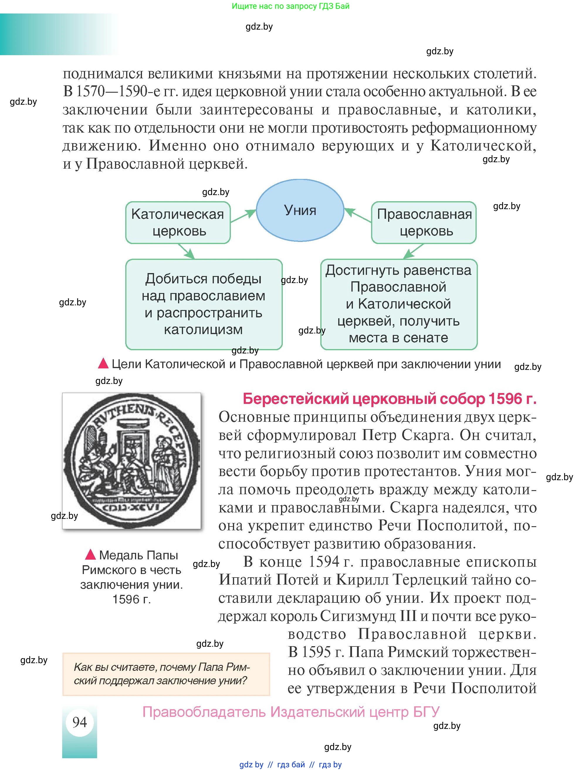 История Беларуси (Гісторыя Беларусі), 7 класс Учебник, авторы: Воронин Василий Алексеевич, Скепьян Анастасия Анатольевна, Мацук Андрей Владимирович, Кравченко Ольга Викторовна, издательство Издательский центр БГУ, Минск, 2017, страница 94