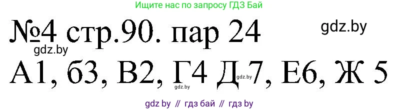 Всемирная история, 8 класс рабочая тетрадь, авторы: Кошелев Владимир Сергеевич, Кошелева Наталья Владимировна, Байдакова Наталья Владимировна, издательство Аверсэв, Минск, 2019, коричневого цвета, страница 90, номер 4, Решение