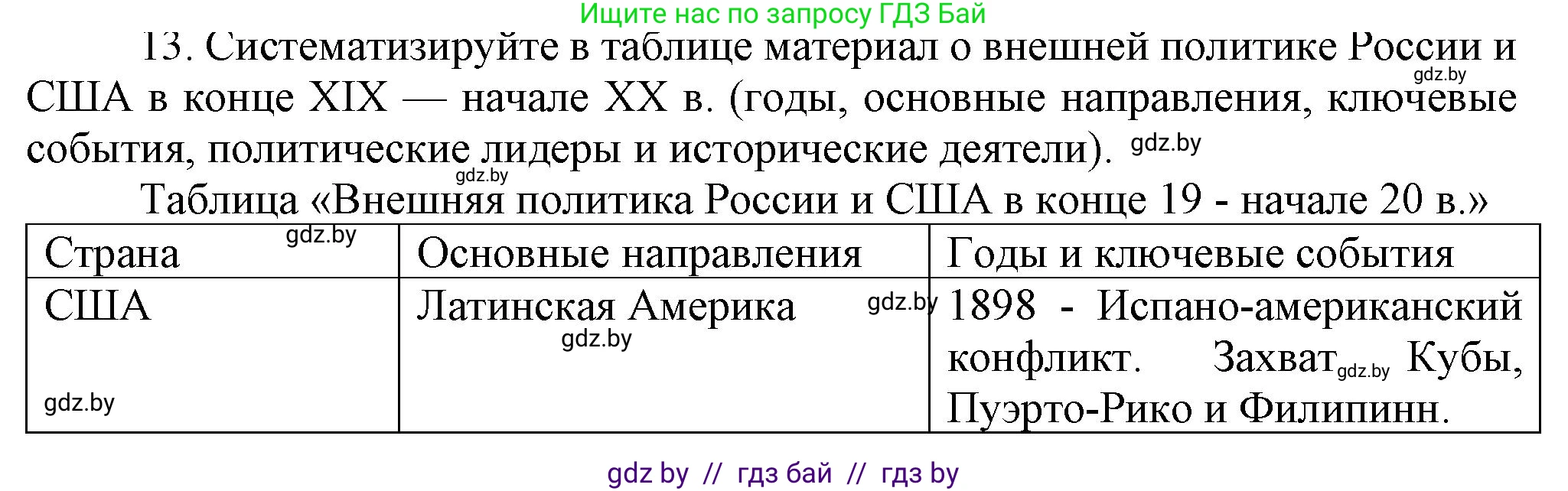 Всемирная история, 8 класс Учебник, авторы: Кошелев Владимир Сергеевич, Кошелева Наталья Владимировна, Байдакова Наталья Владимировна, издательство Издательский центр БГУ, Минск, 2018, красного цвета, страница 144, номер 13, Решение