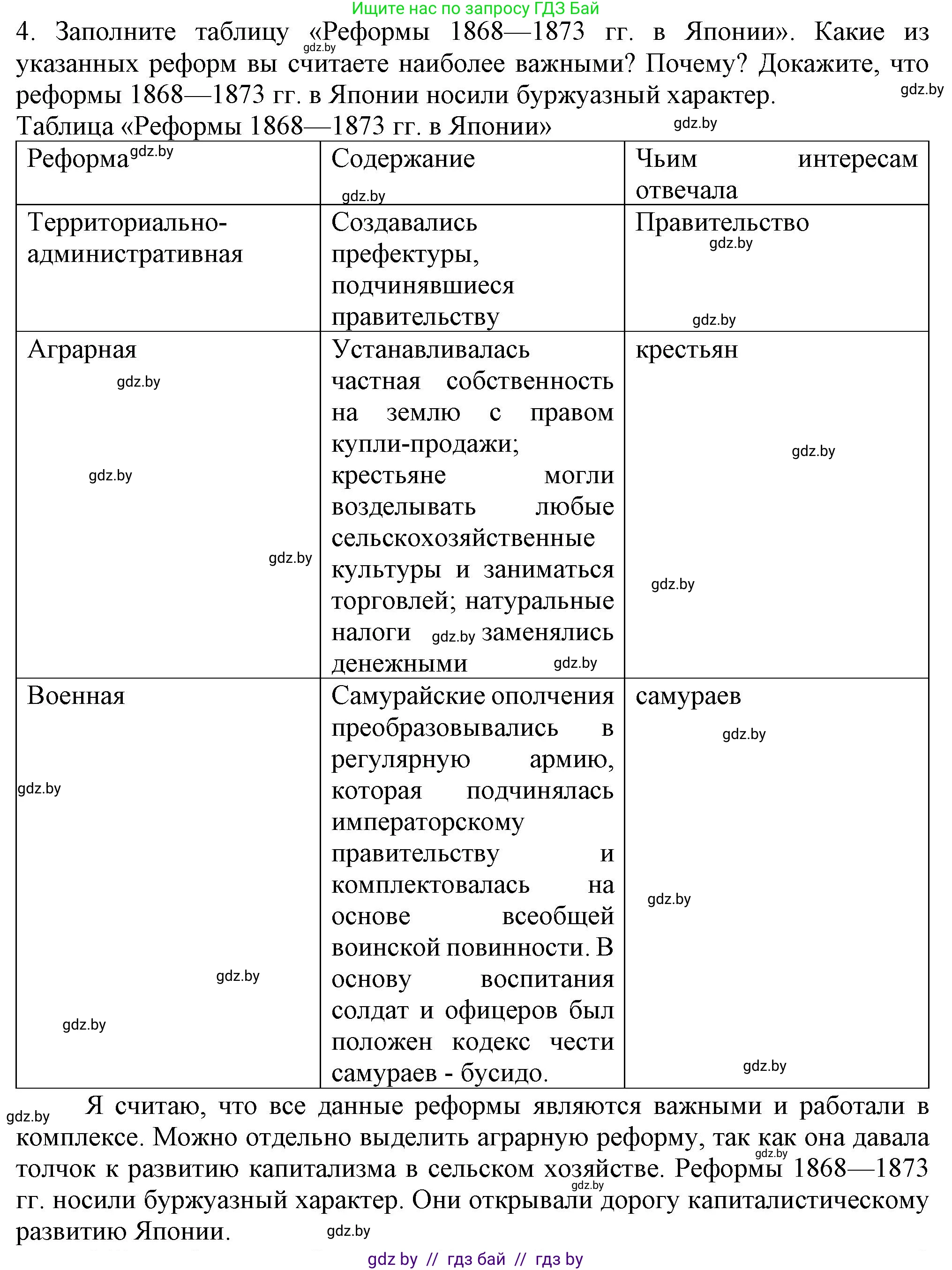 Всемирная история, 8 класс Учебник, авторы: Кошелев Владимир Сергеевич, Кошелева Наталья Владимировна, Байдакова Наталья Владимировна, издательство Издательский центр БГУ, Минск, 2018, красного цвета, страница 151, номер 4, Решение