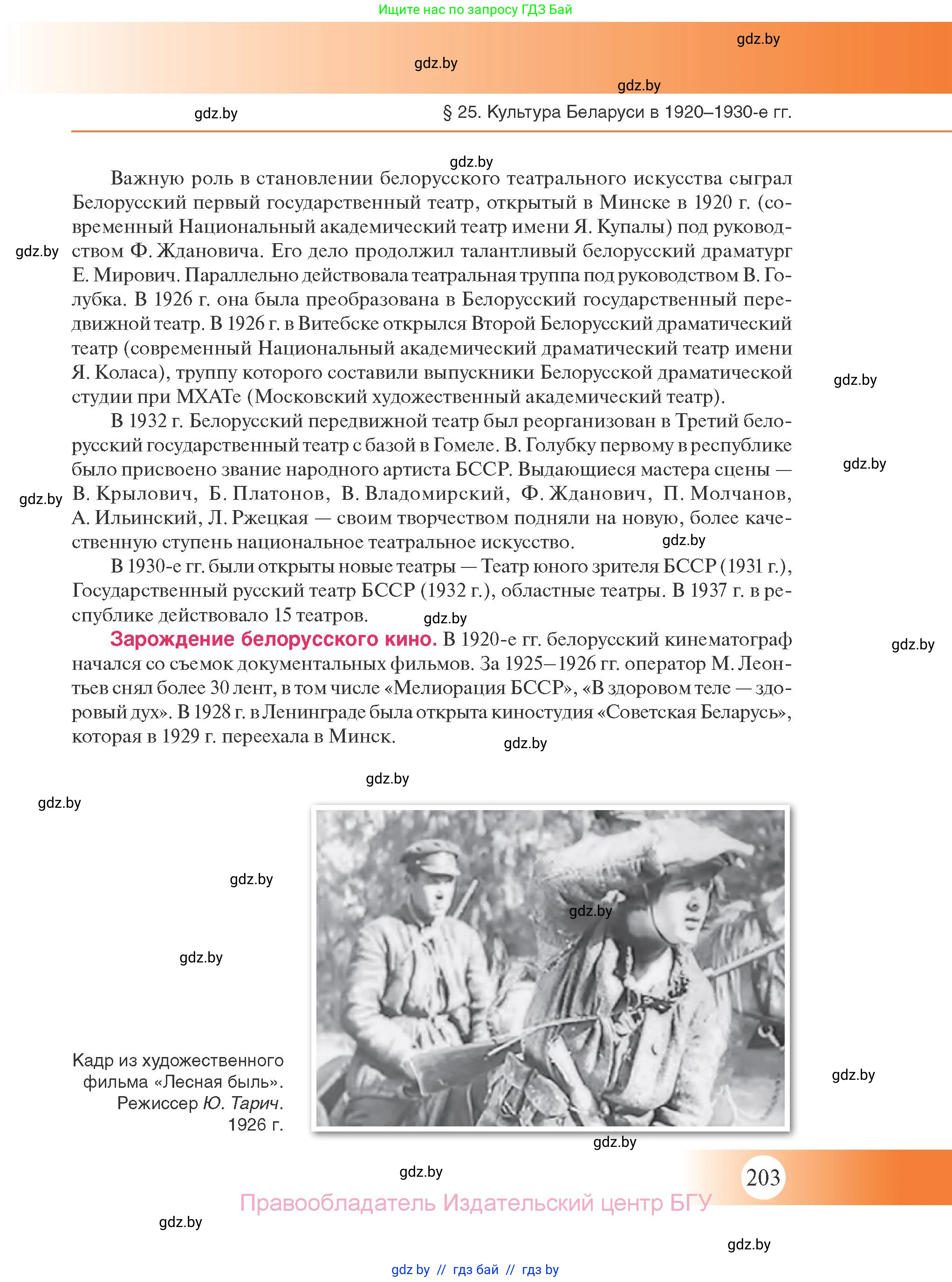 История Беларуси (Гісторыя Беларусі), 11 класс Учебник, авторы: Касович Александр Валерьевич, Барабаш Наталья Викторовна, Корзюк А А, Йоцюс В А, Матюш П А, Соловьянов А П, издательство Издательский центр БГУ, Минск, 2021, страница 203