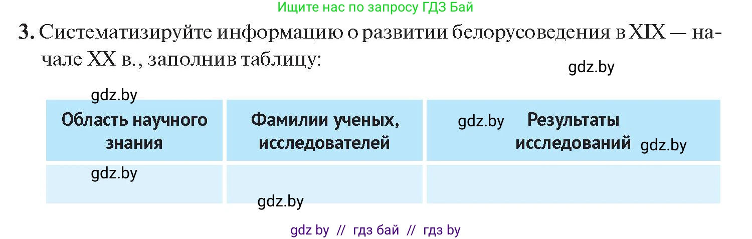 История Беларуси (Гісторыя Беларусі), 11 класс Учебник, авторы: Касович Александр Валерьевич, Барабаш Наталья Викторовна, Корзюк А А, Йоцюс В А, Матюш П А, Соловьянов А П, издательство Издательский центр БГУ, Минск, 2021, страница 198, номер 3, Условие
