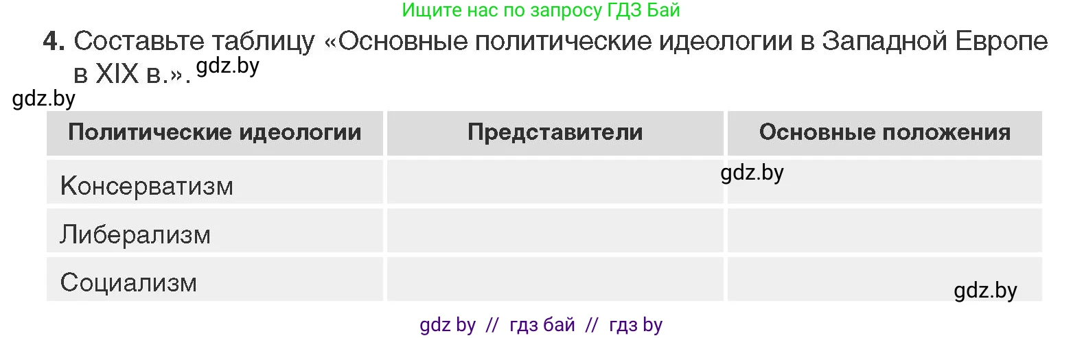Всемирная история, 11 класс Учебник, авторы: Кошелев Владимир Сергеевич, Кошелева Наталья Владимировна, Краснова Марина Алексеевна, издательство Издательский центр БГУ, Минск, бирюзового цвета, страница 38, номер 4, Условие