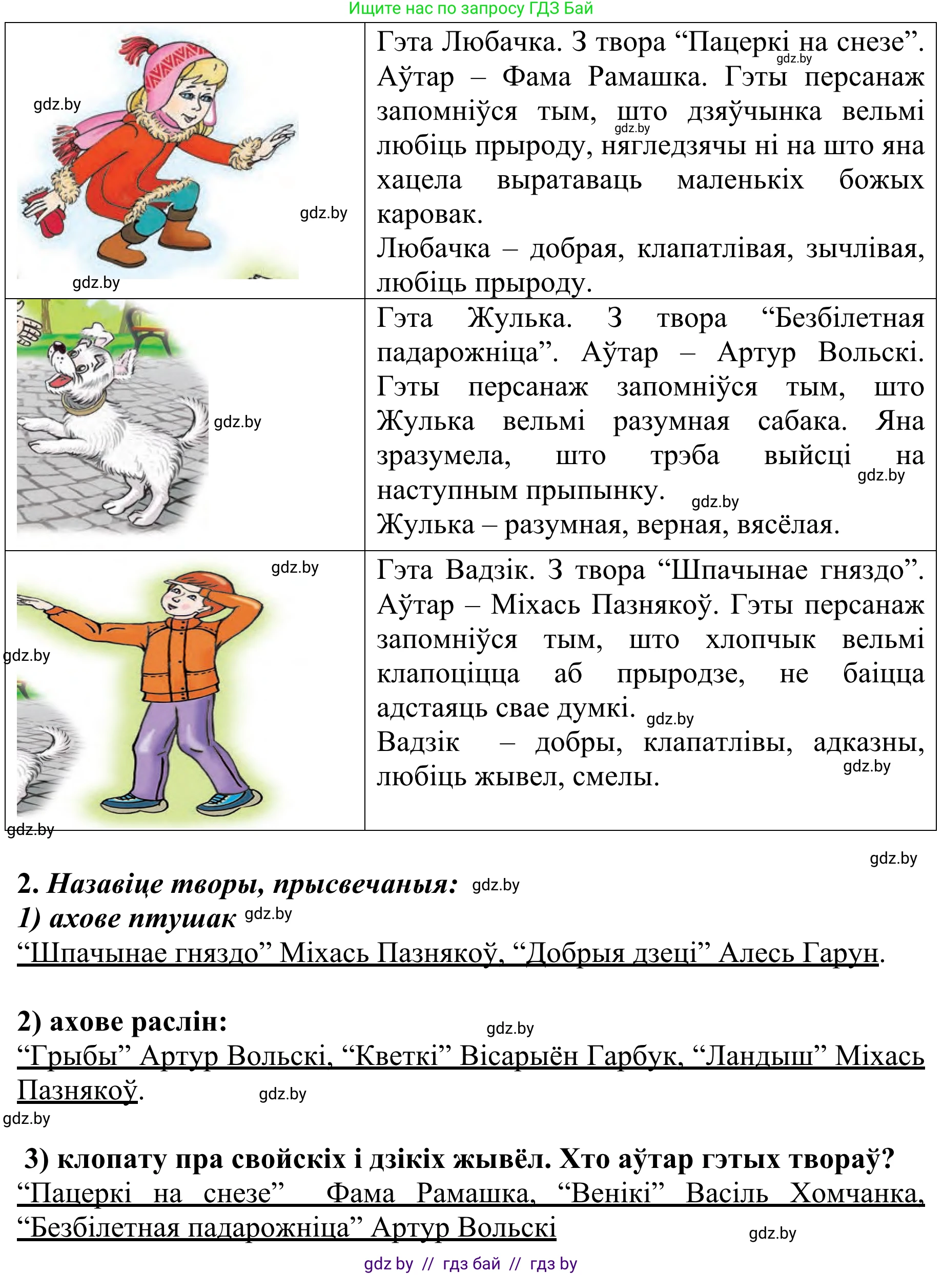 Літаратурнае чытанне, 2 класс Учебник, авторы: Антонава Надзея Уладзіславаўна, Буторына Ірына Аляксандраўна, Галяш Галіна Аксеньеўна, издательство Нацыянальны інстытут адукацыі, Минск, 2021, жёлтого цвета, Часть 2, страница 54, Решение (продолжение 2)