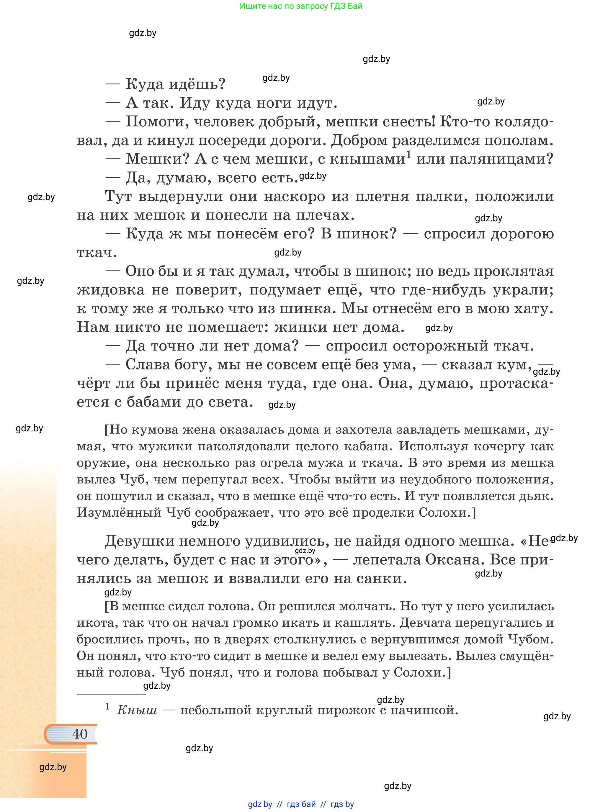 Русская литература, 6 класс Учебник, авторы: Захарова Светлана Николаевна, Юстинская Гюльнара Мансуровна, издательство Национальный институт образования, Минск, 2019, бежевого цвета, страница 40