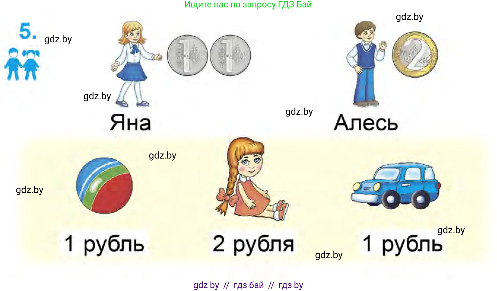 Математика, 1 класс Учебник, авторы: Муравьева Галина Леонидовна, Урбан Мария Анатольевна, издательство Академия образования, Минск, 2024, Часть 1, страница 25, номер 5, Условие