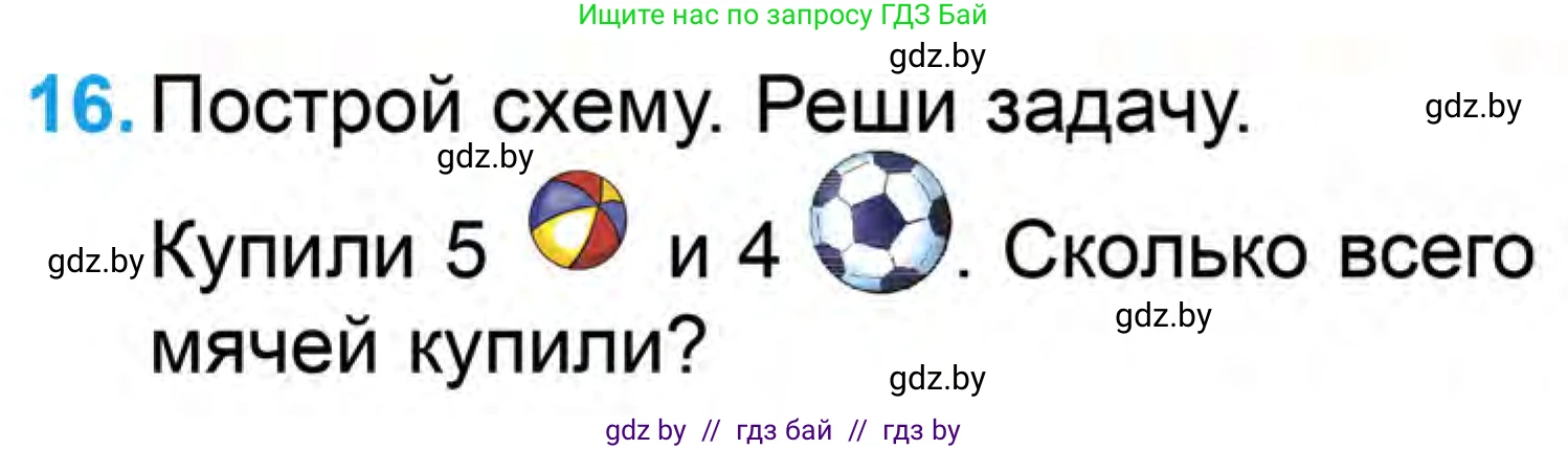 Математика, 1 класс Учебник, авторы: Муравьева Галина Леонидовна, Урбан Мария Анатольевна, издательство Академия образования, Минск, 2024, Часть 1, страница 103, номер 16, Условие