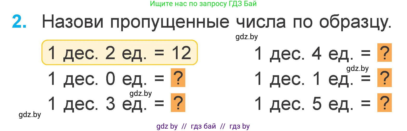 Математика, 1 класс Учебник, авторы: Муравьева Галина Леонидовна, Урбан Мария Анатольевна, издательство Академия образования, Минск, 2024, Часть 2, страница 12, номер 2, Условие